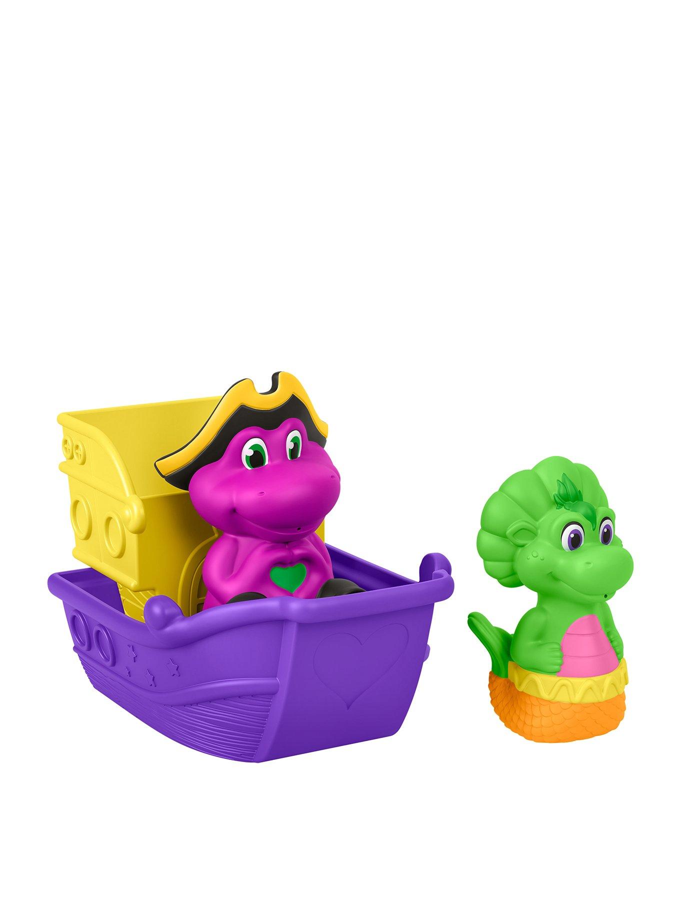 undefined Fisher-Price Barney's World Water Fun Pirate Ship, 4-Piece Set for Water Play