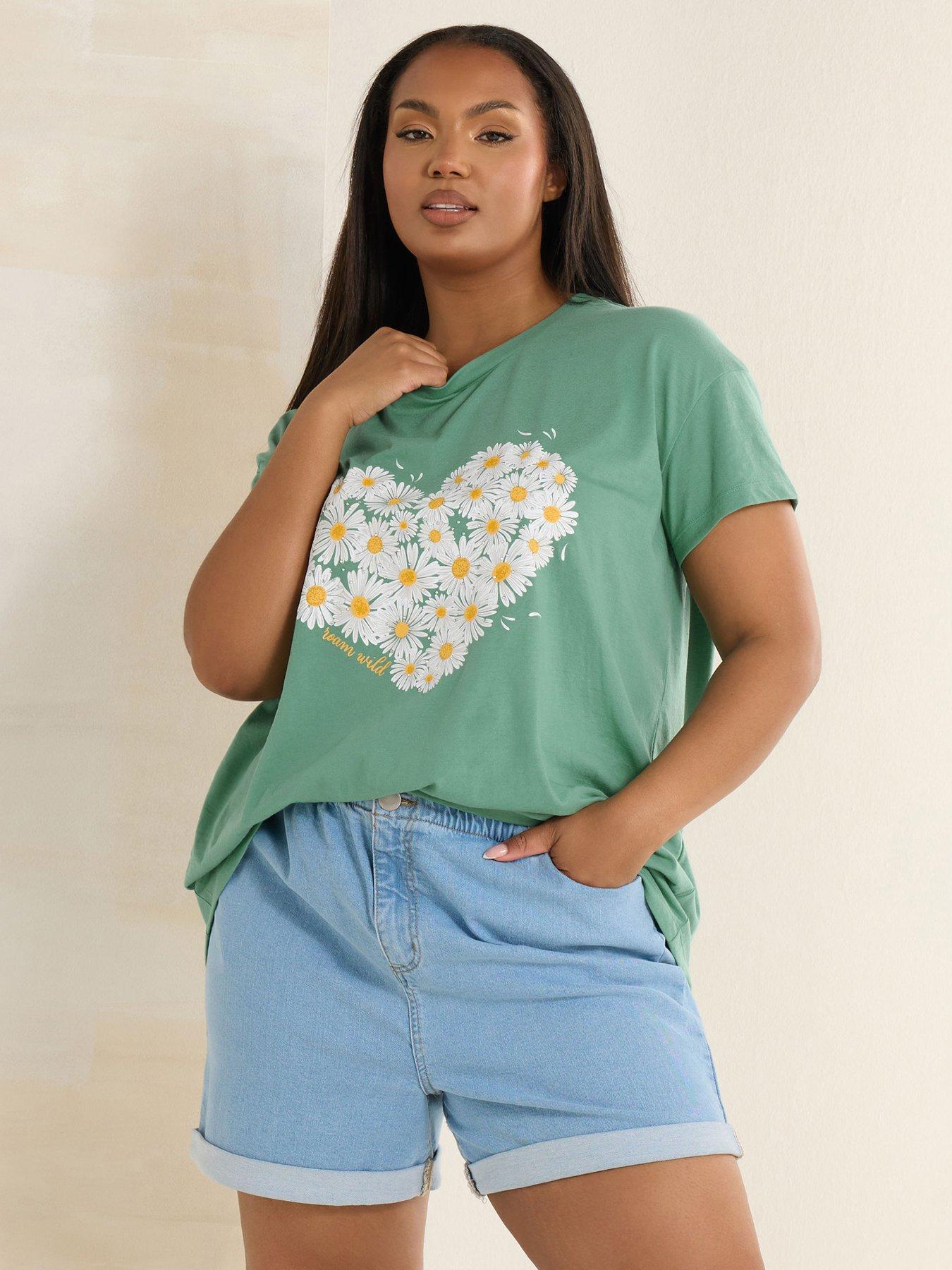 undefined Curve Daisy Placement T-shirt