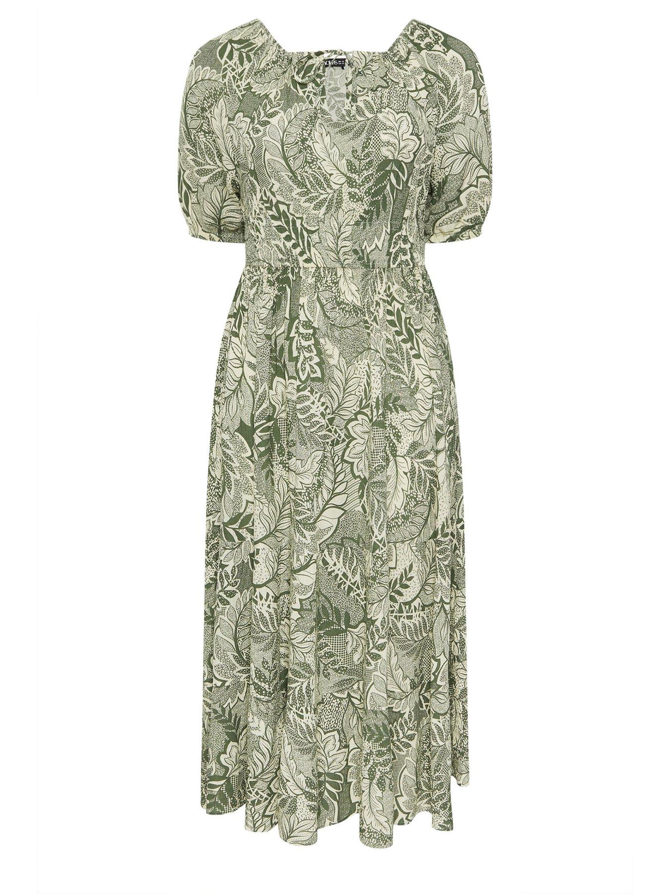 Image 5 of 5 of Yours Curve Gypsy Midaxi Dress - Green