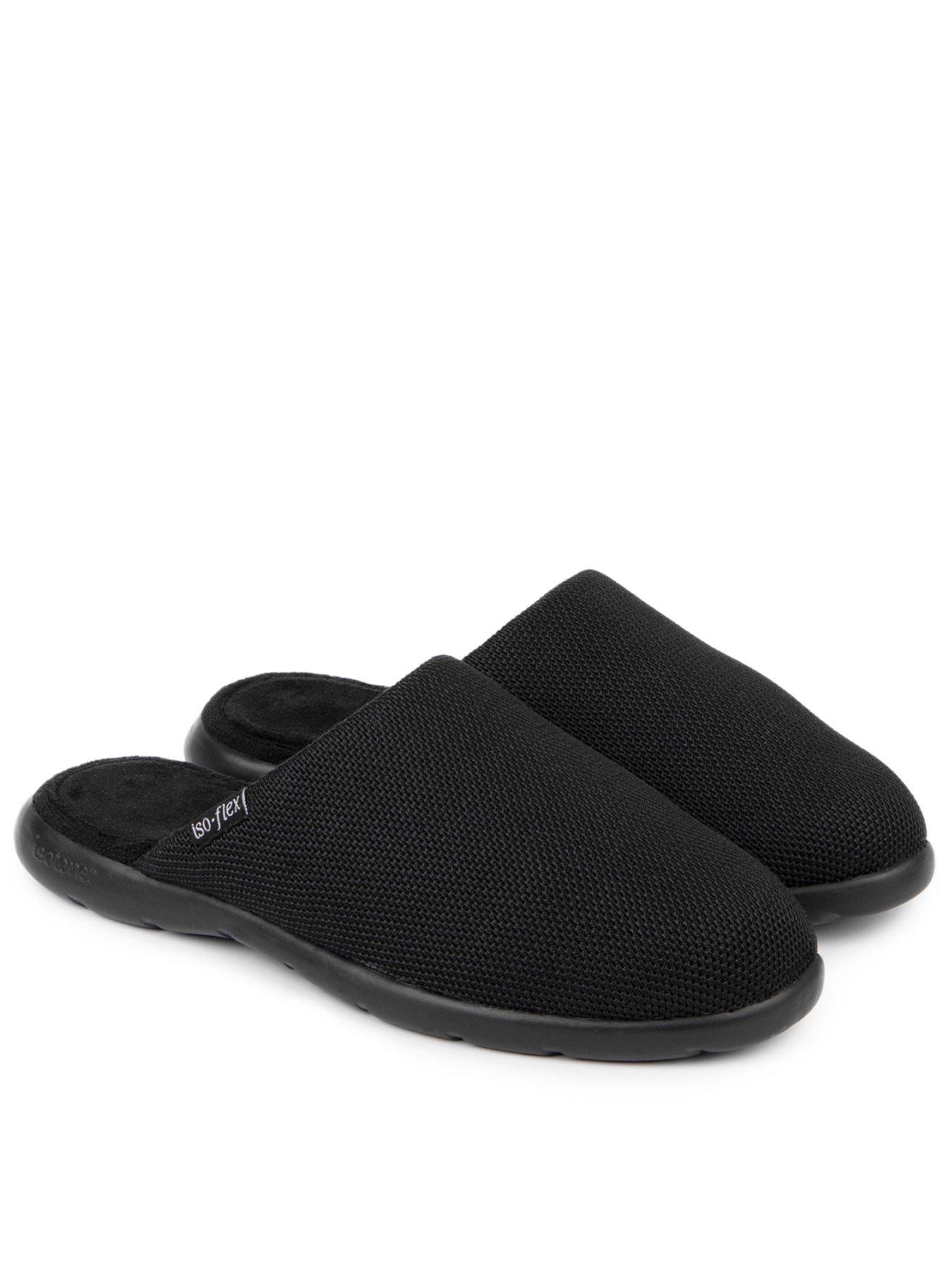 quilted isotoner mens waffle mule slippers