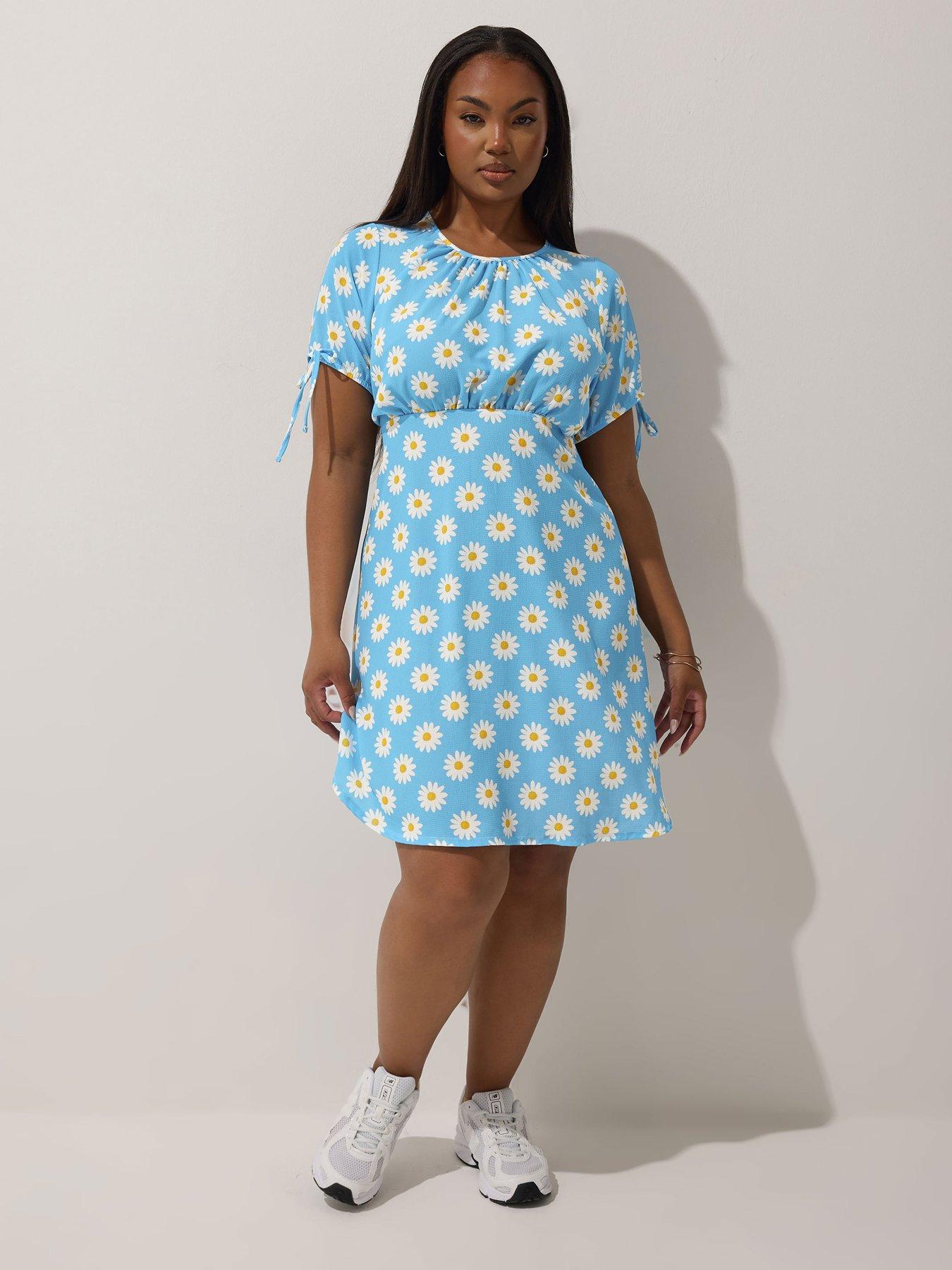 undefined Curve Daisy Mini Dress - Blue