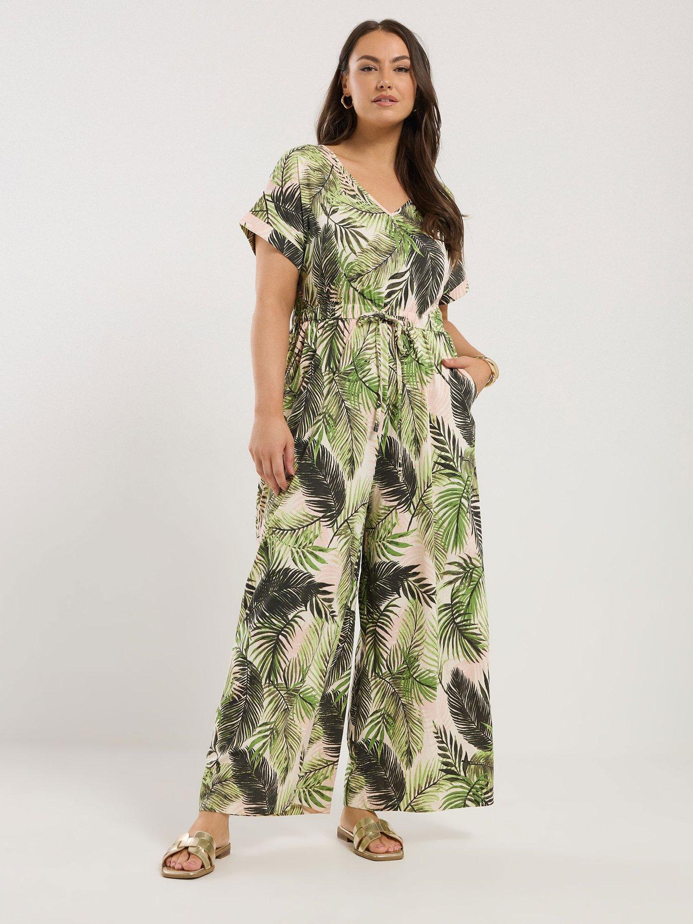 undefined Curve Cotton Jumpsuit - White