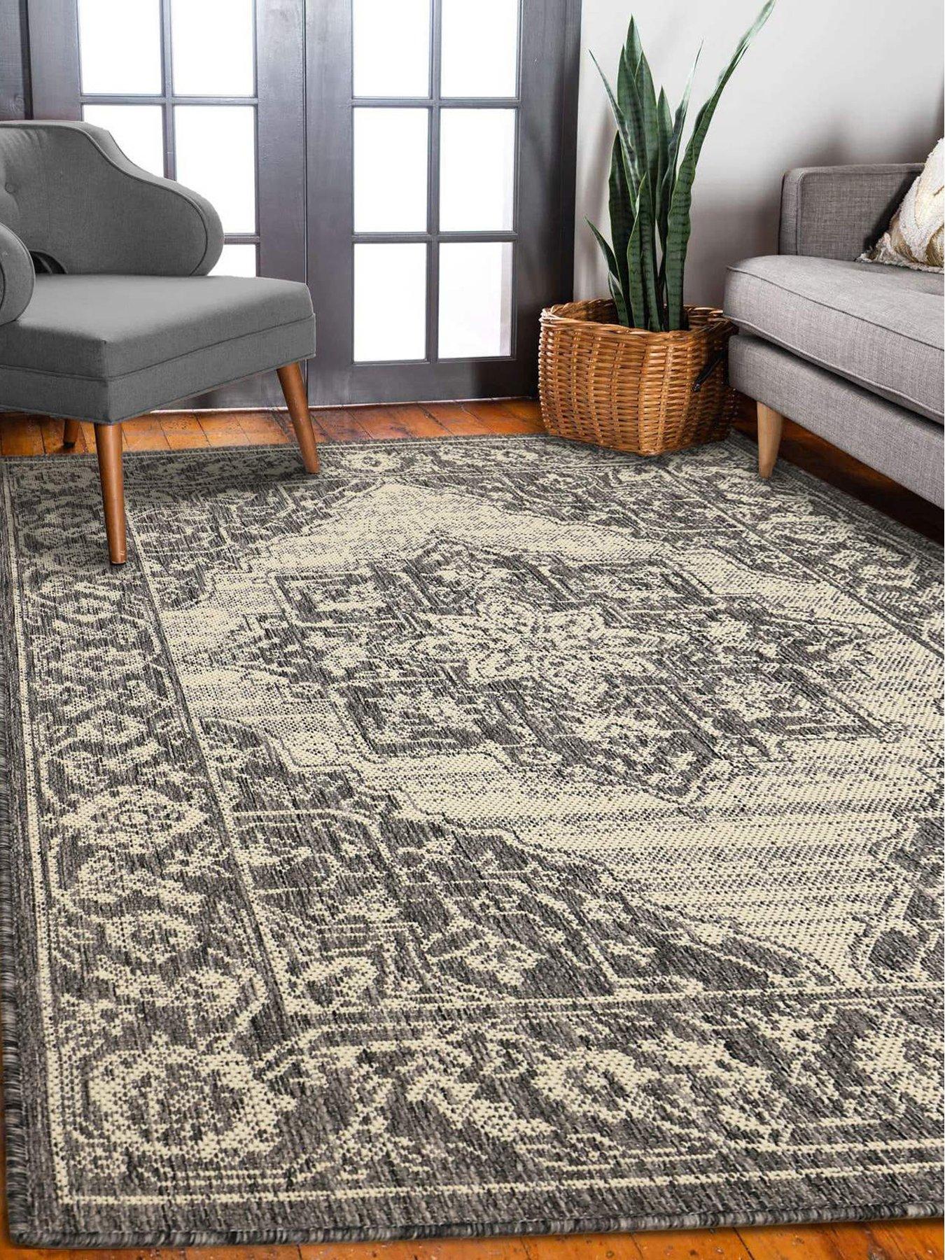 Gel-Backed Medallion Rug