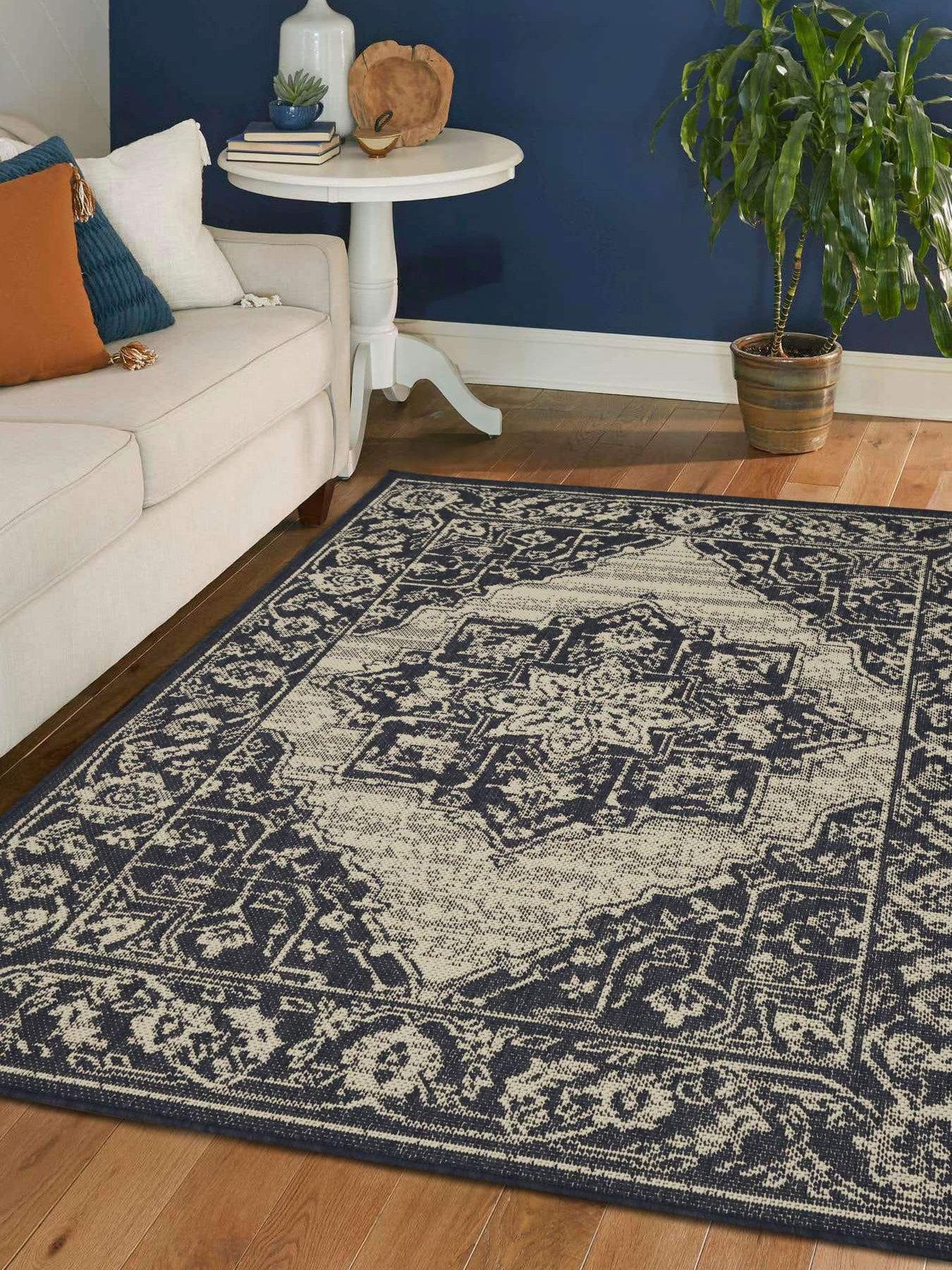 Gel-Backed Medallion Rug