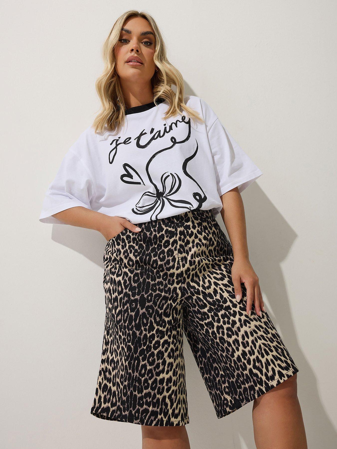undefined Curve Leopard Jort