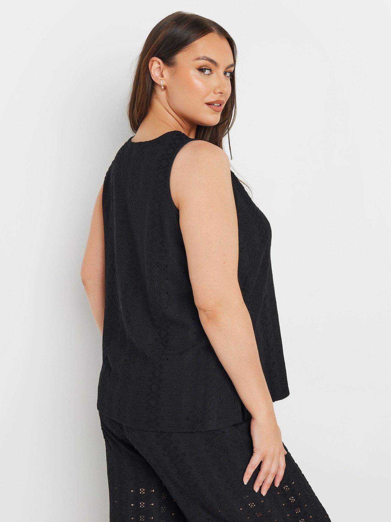 Image 2 of 4 of Yours Curve Broderie Waistcoat