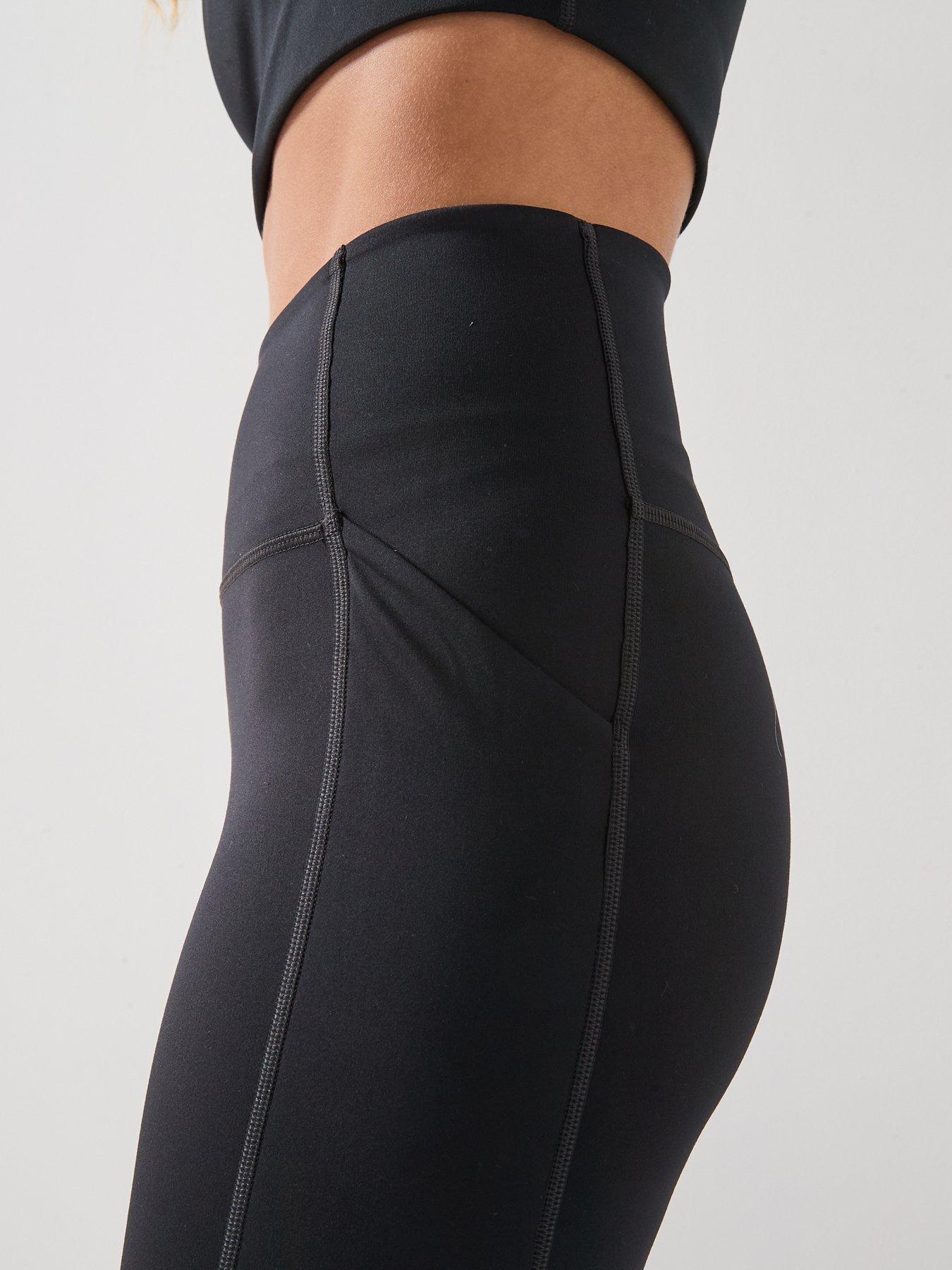 Image 4 of 6 of Girlfriend Collective Womens Training 7/8 High-Rise Pocket Legging - Black