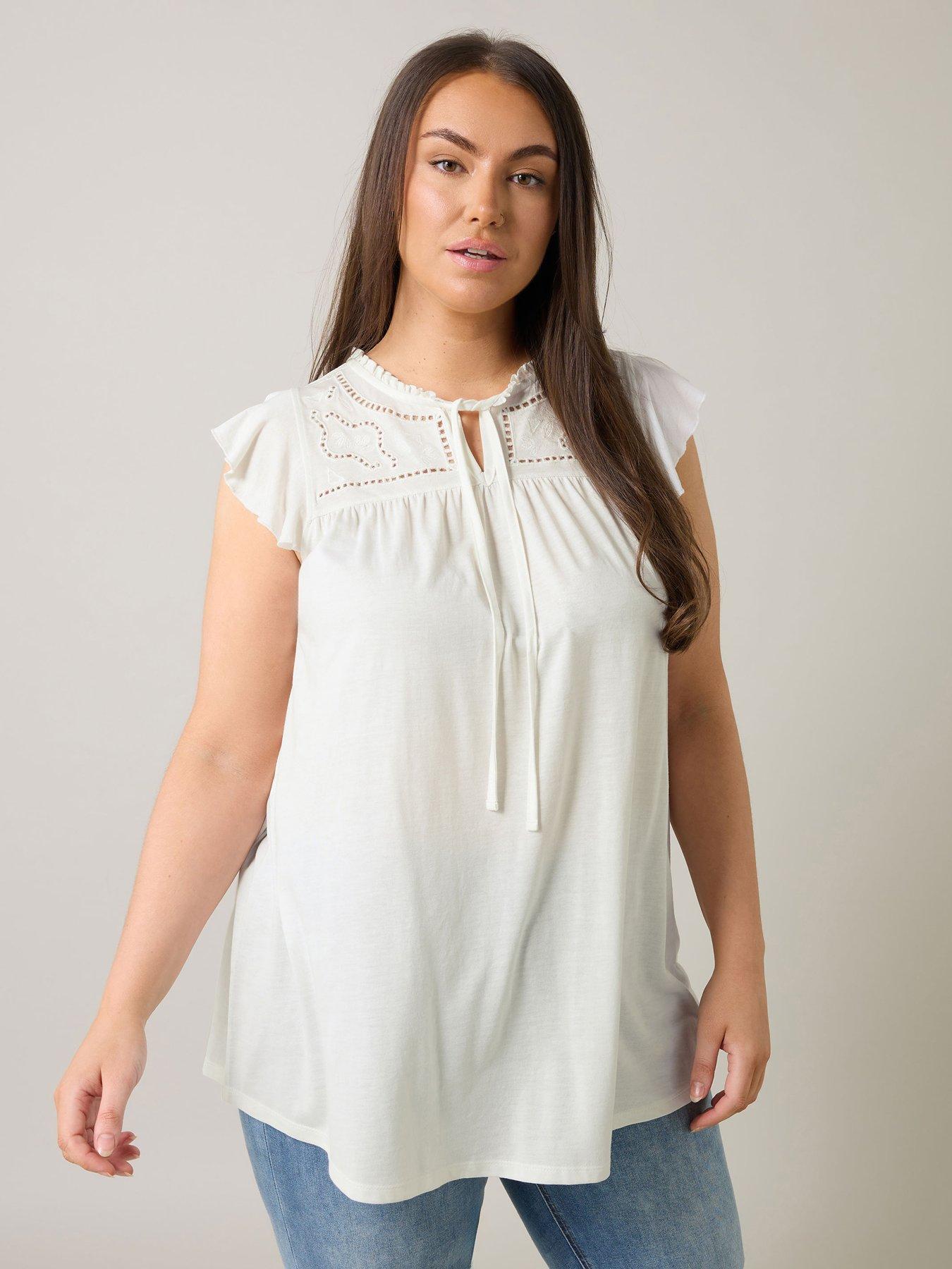 undefined Cutwork Top - Ivory