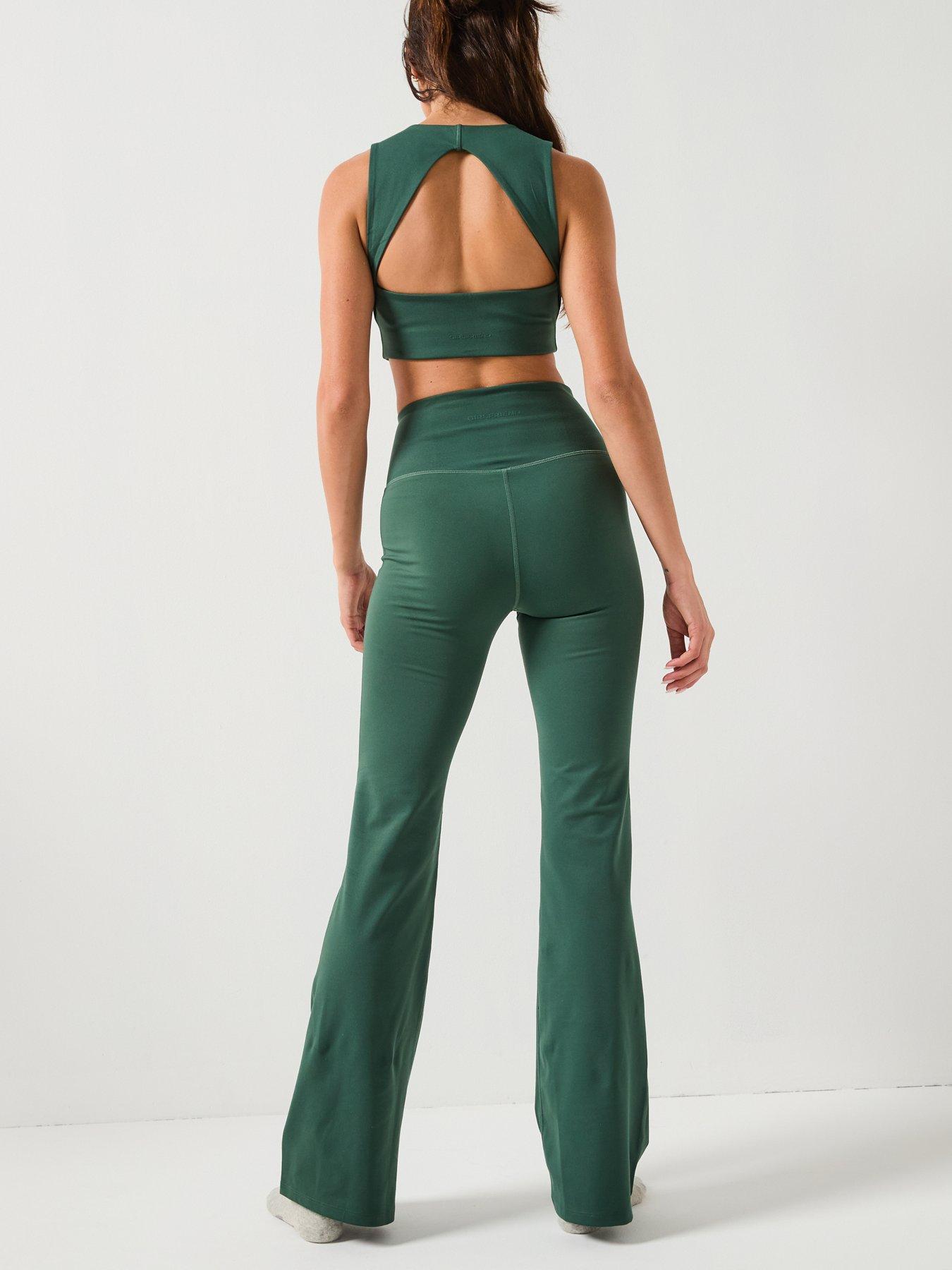 Image 2 of 5 of Girlfriend Collective Womens Training Flare Legging - Green