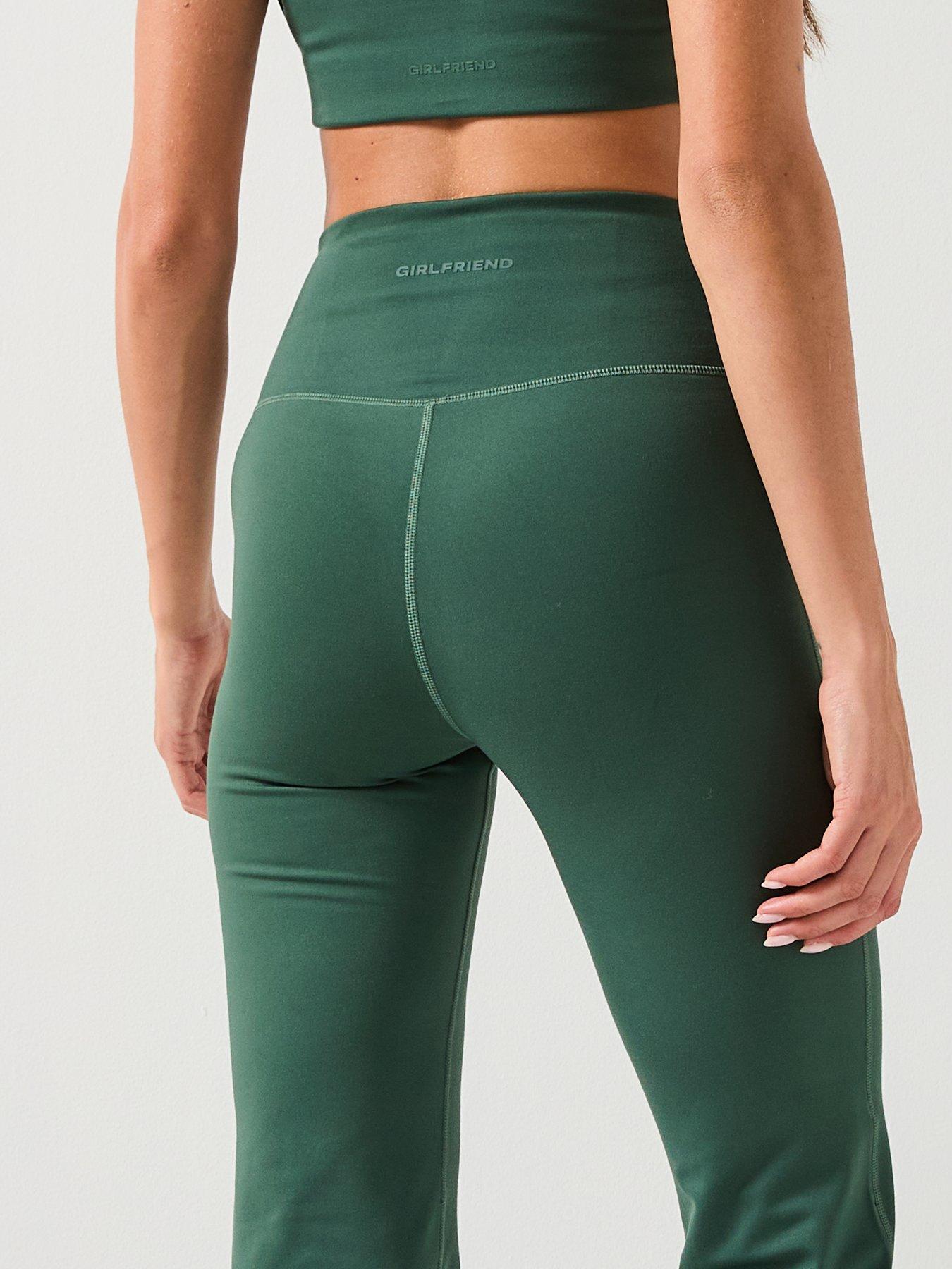 Image 4 of 5 of Girlfriend Collective Womens Training Flare Legging - Green