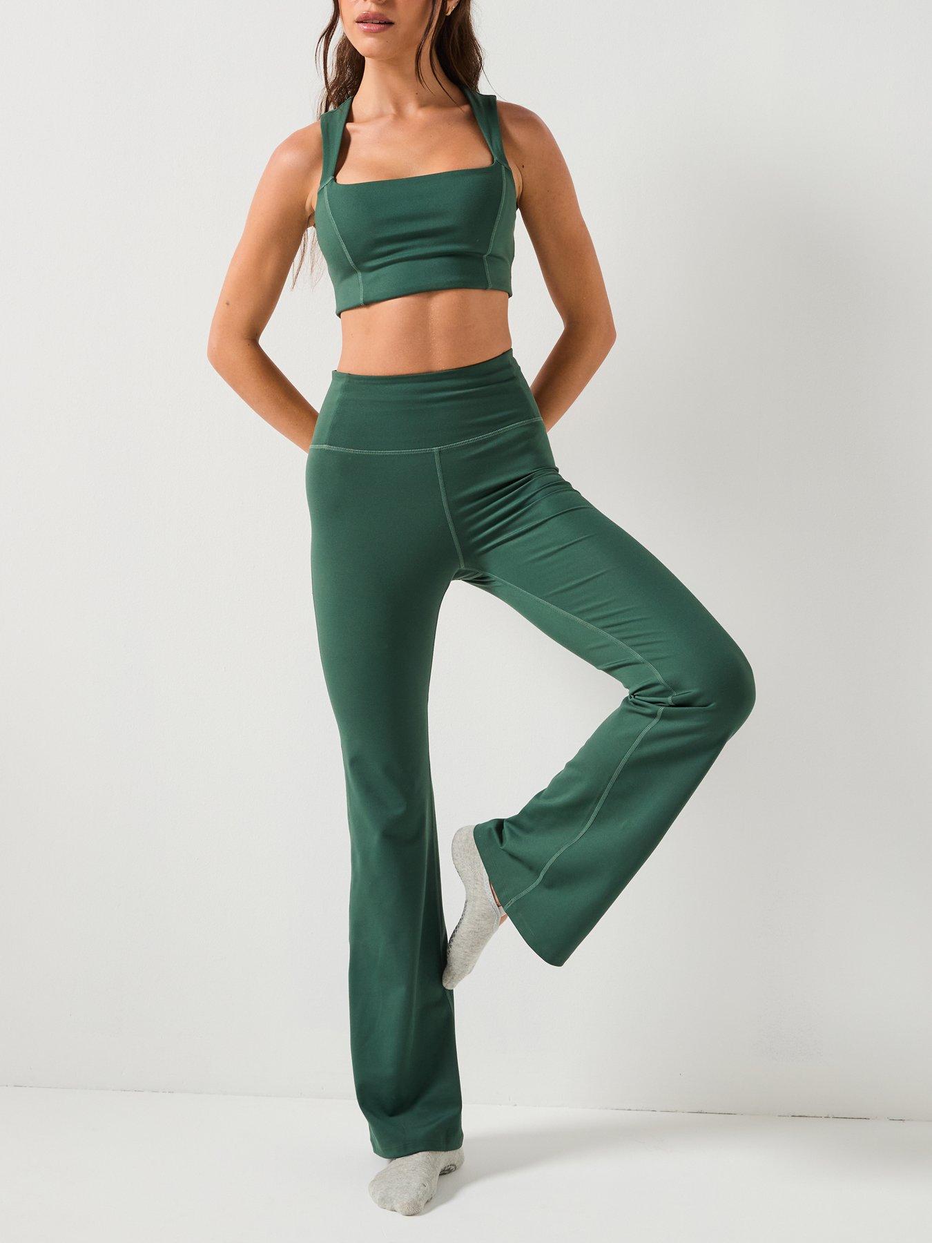 Image 5 of 5 of Girlfriend Collective Womens Training Flare Legging - Green