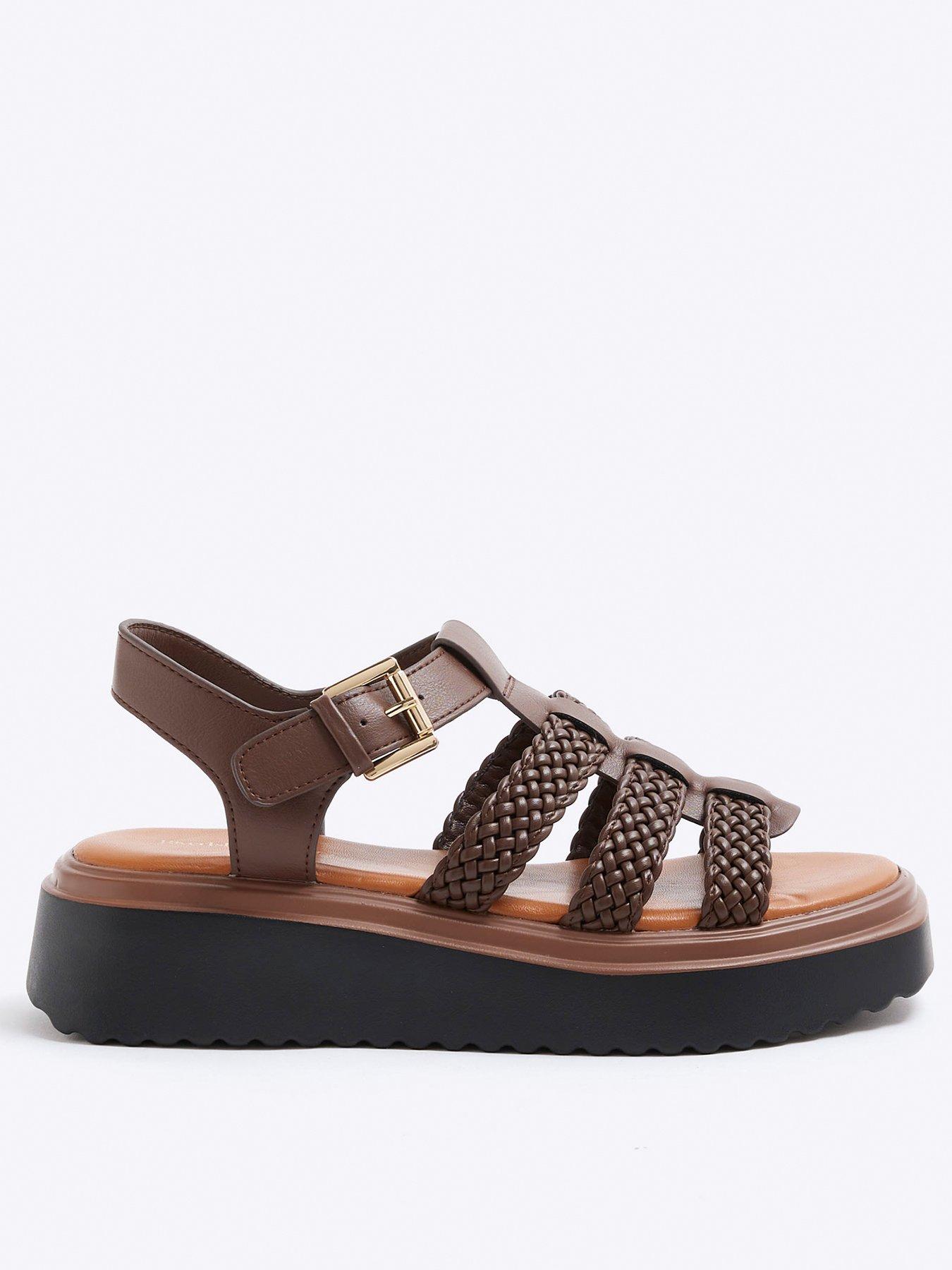undefined Wide Fisherman Flatform Sandal - Brown