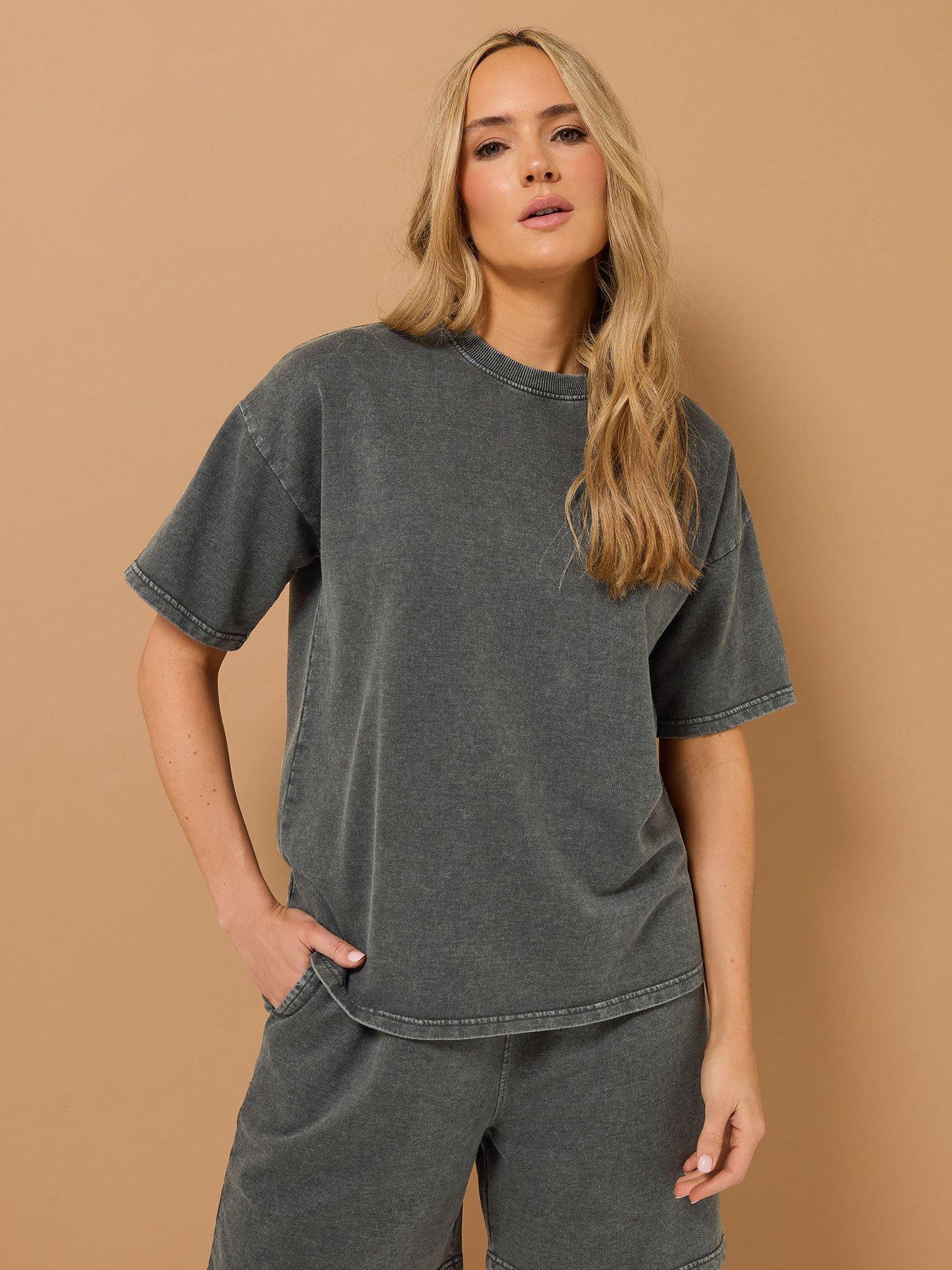 undefined Tall Acid Wash Short Sleeve Sweat