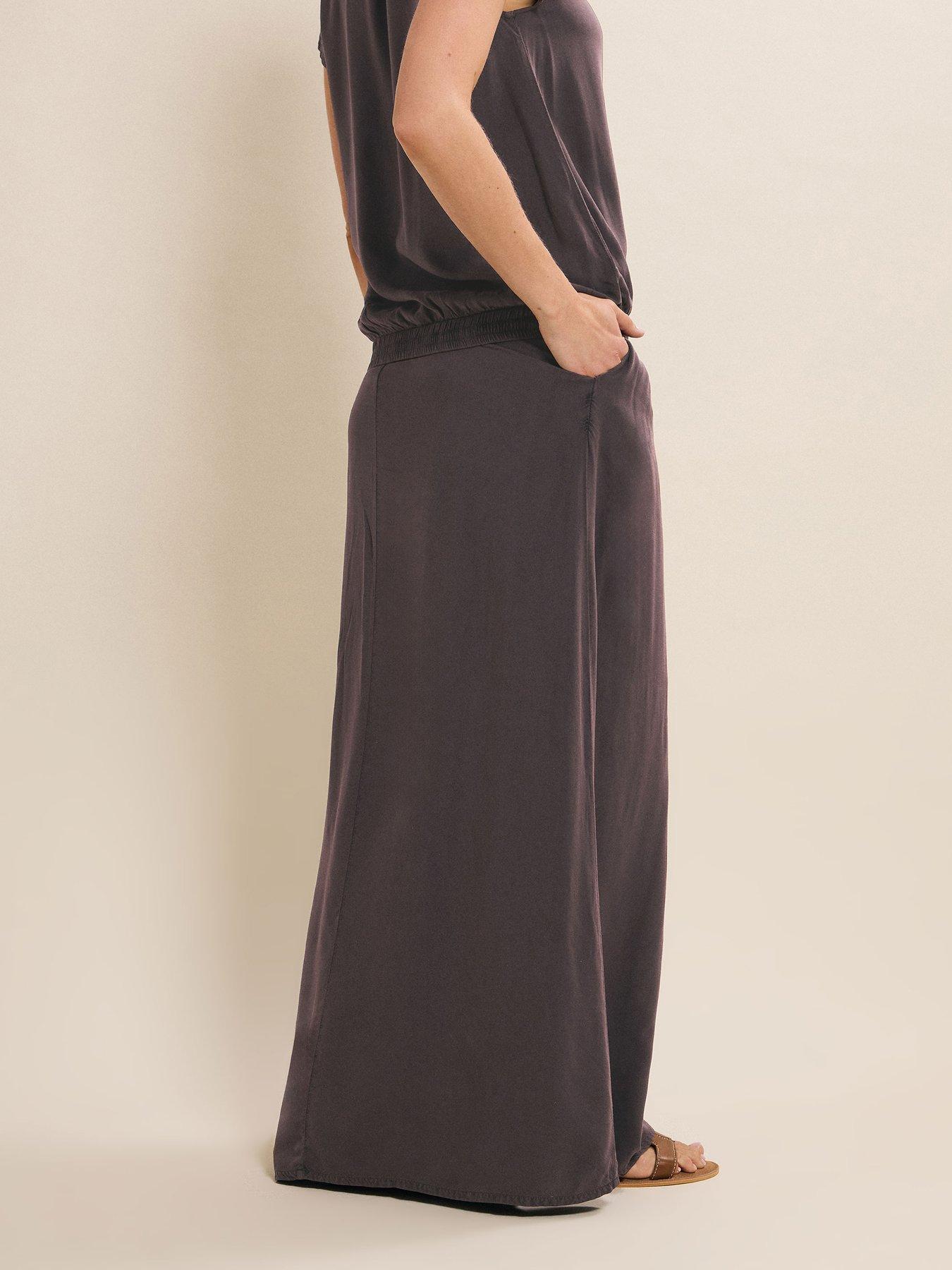 Image 2 of 4 of Long Tall Sally Acid Wash Skirt - Brown