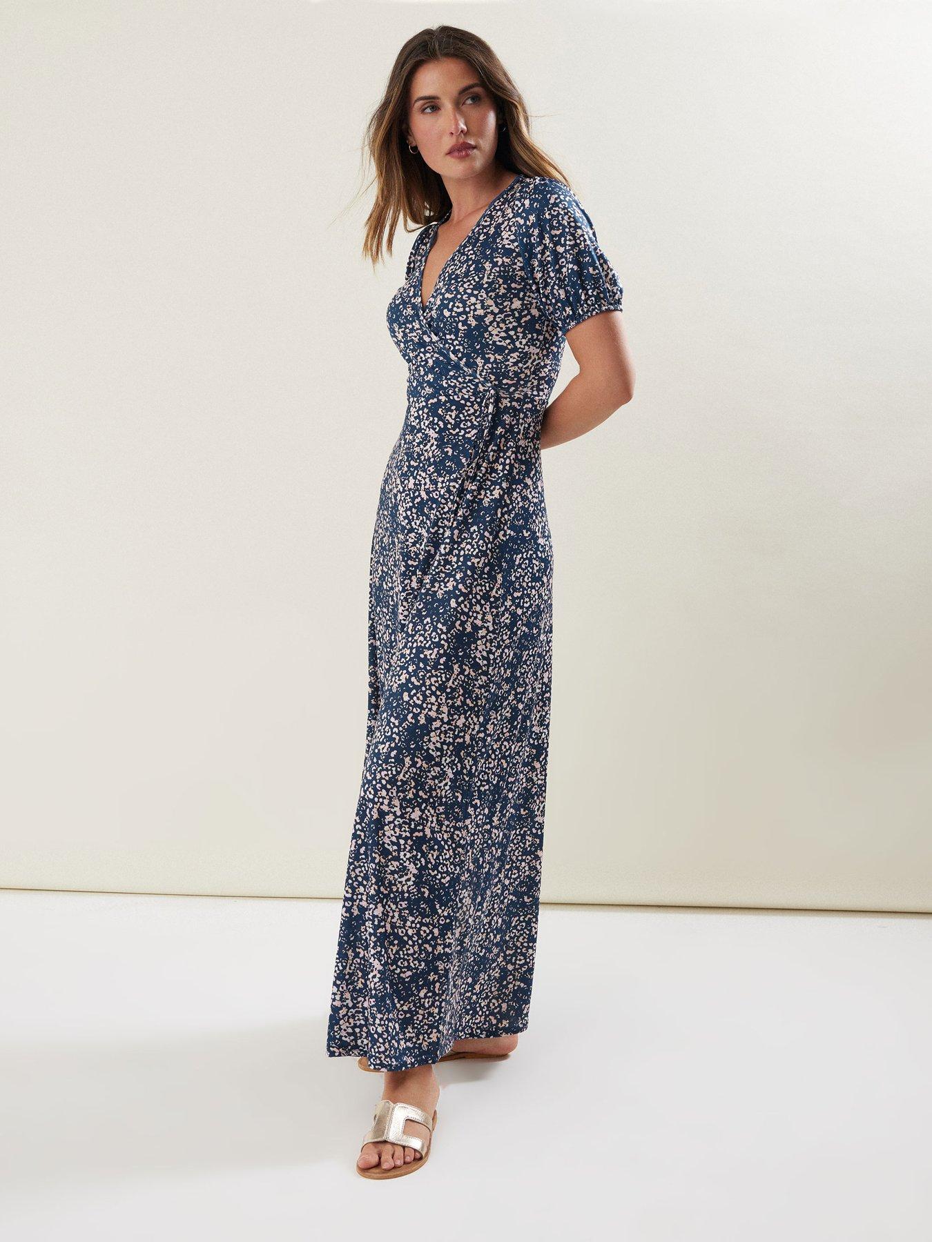 undefined Tall Abstract Animal Wrap Maxi Dress