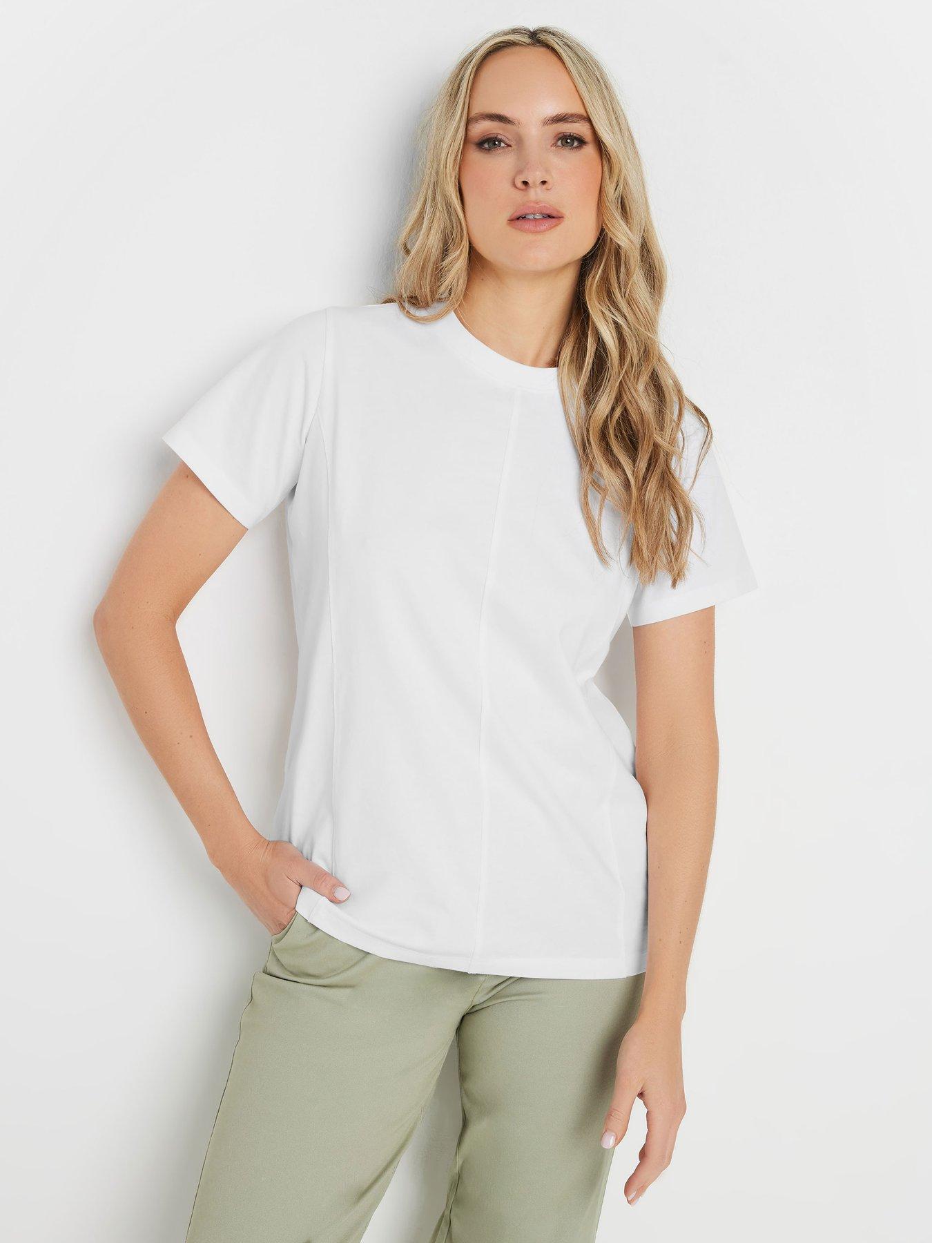 undefined Stitch Panel T-Shirt - White