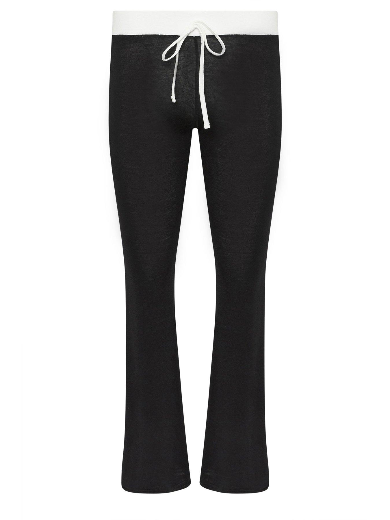 Image 5 of 5 of PixieGirl Petite Contrast Waist Flare Legging - Black