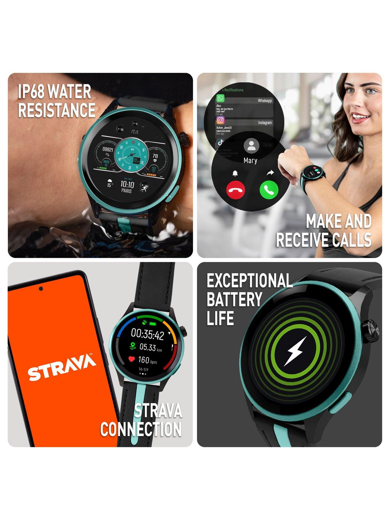 Reflex Active Series 54 Smartwatch Con GPS E AMOLED | Chiamate, Cinturino Verde/Giallo | Monitoraggio Sportivo