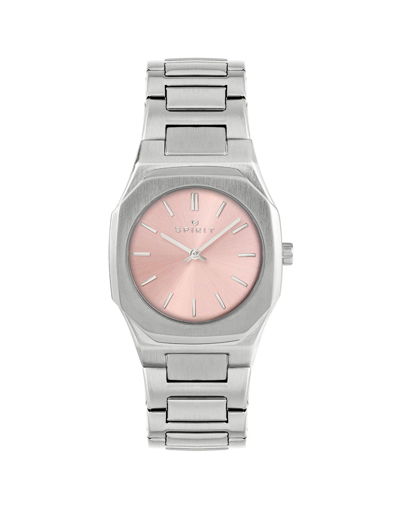 undefined Ladies Pink Dial Stainless Steel Bracelet Watch