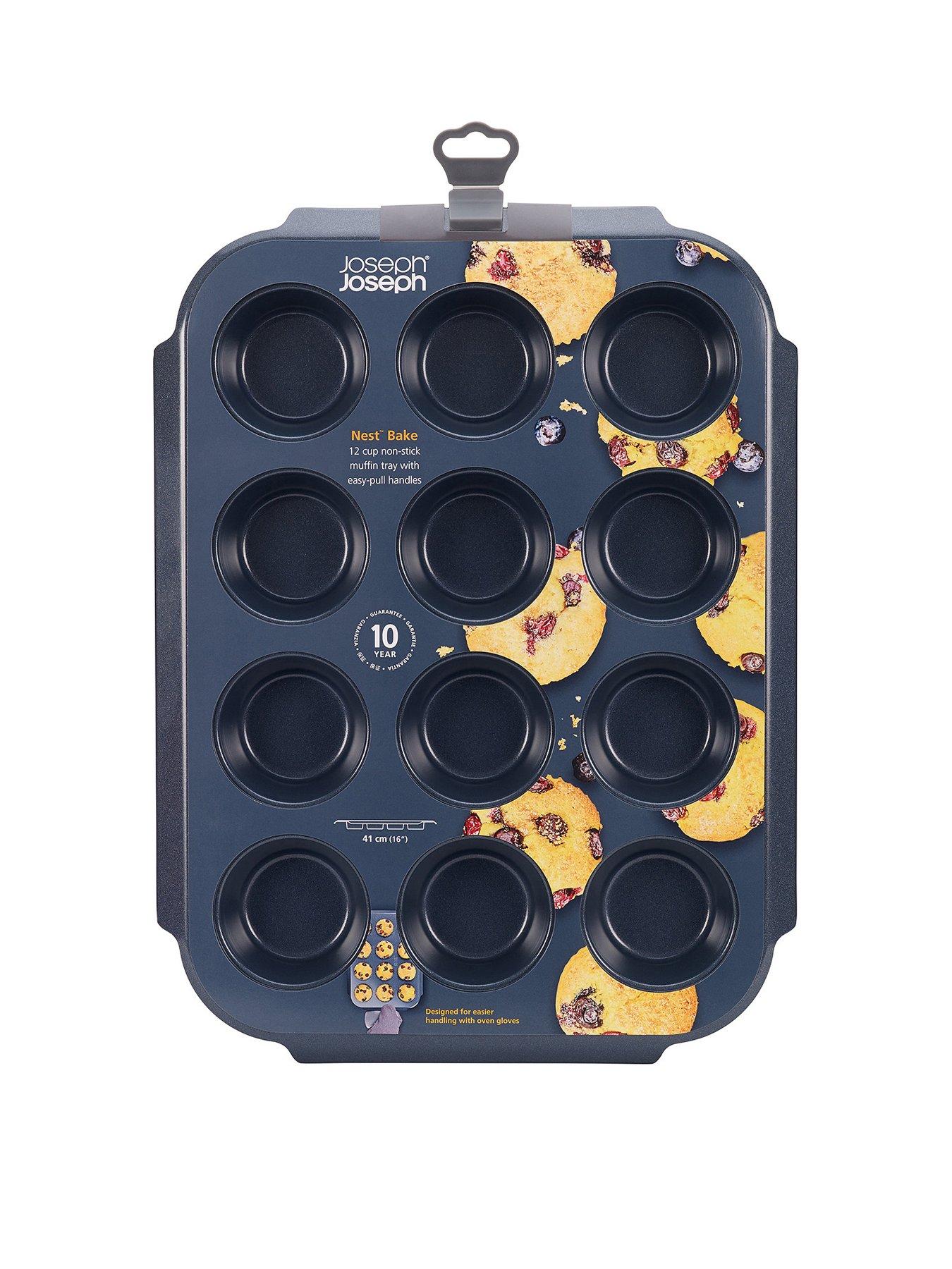 undefined Nest Bake Non-stick 12 Cup Blue Muffin Tray