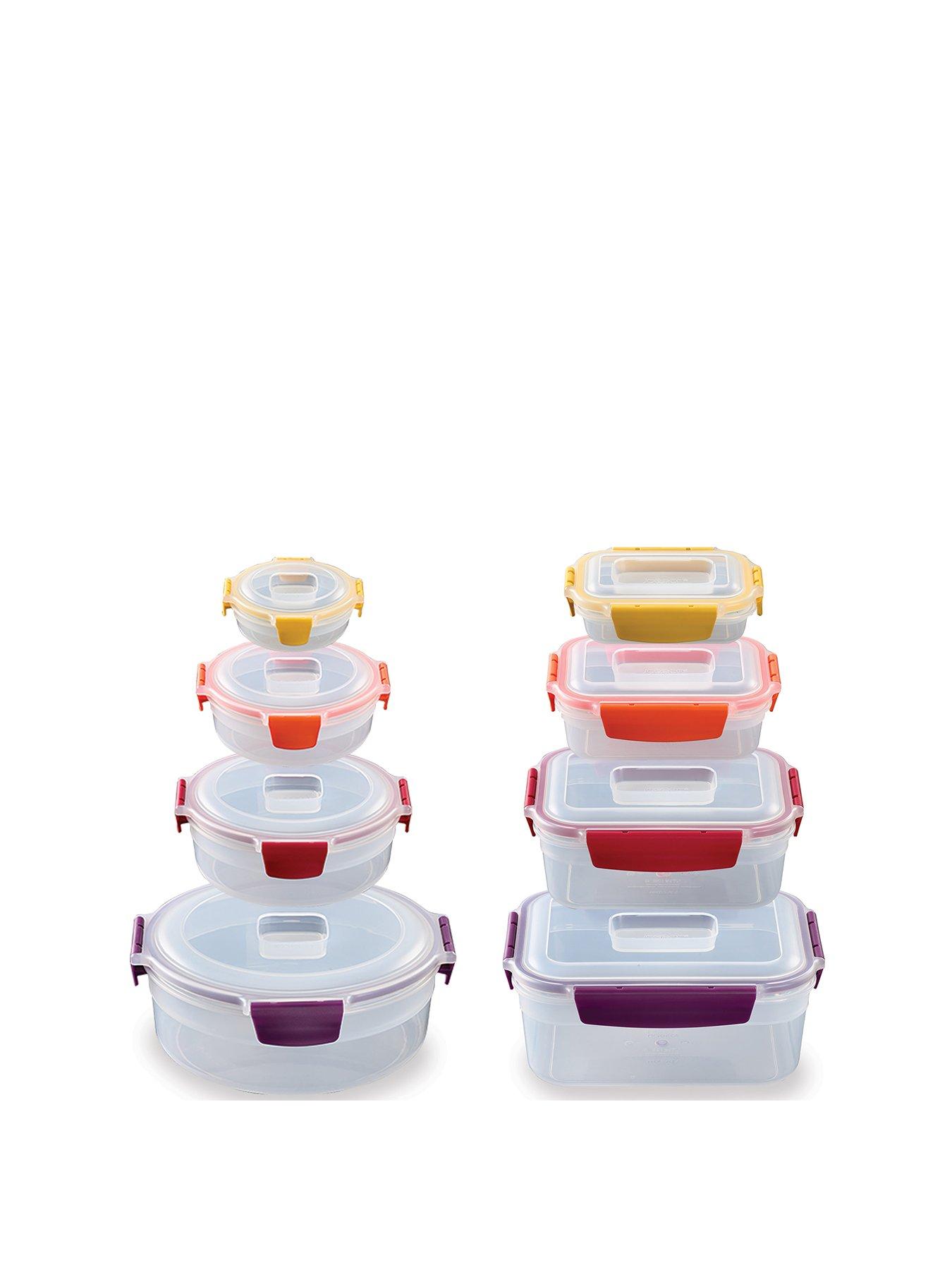 Image 2 of 7 of Joseph Joseph Nest Lock 8-piece Multicolour Mixed Food Container Set