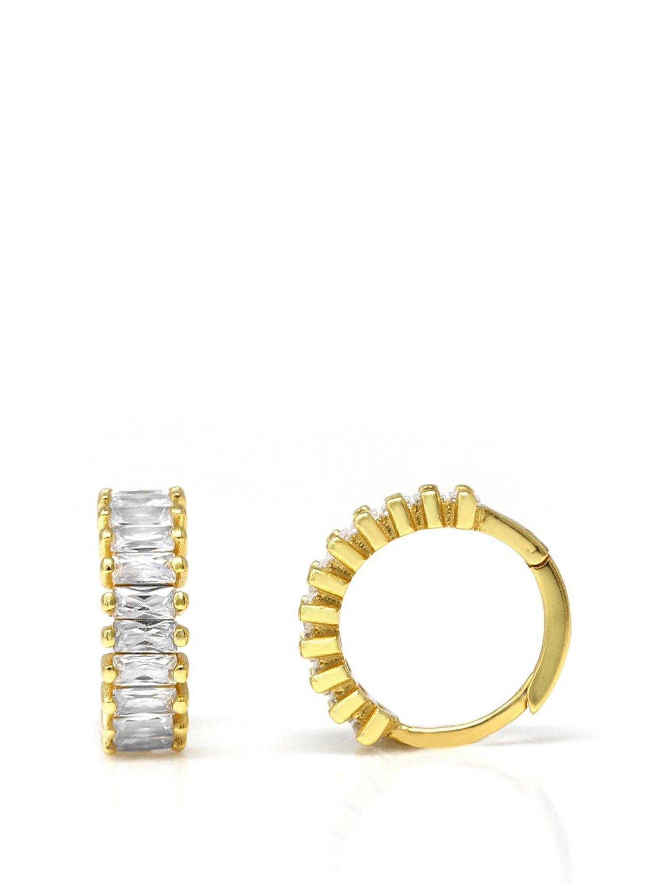 undefined Baguette Hug Earrings - Gold