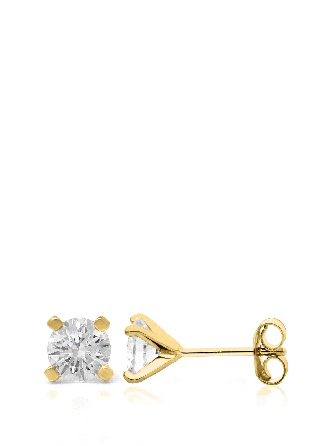 Say It With Classic Claw Set Earrings - Yellow Gold Plated