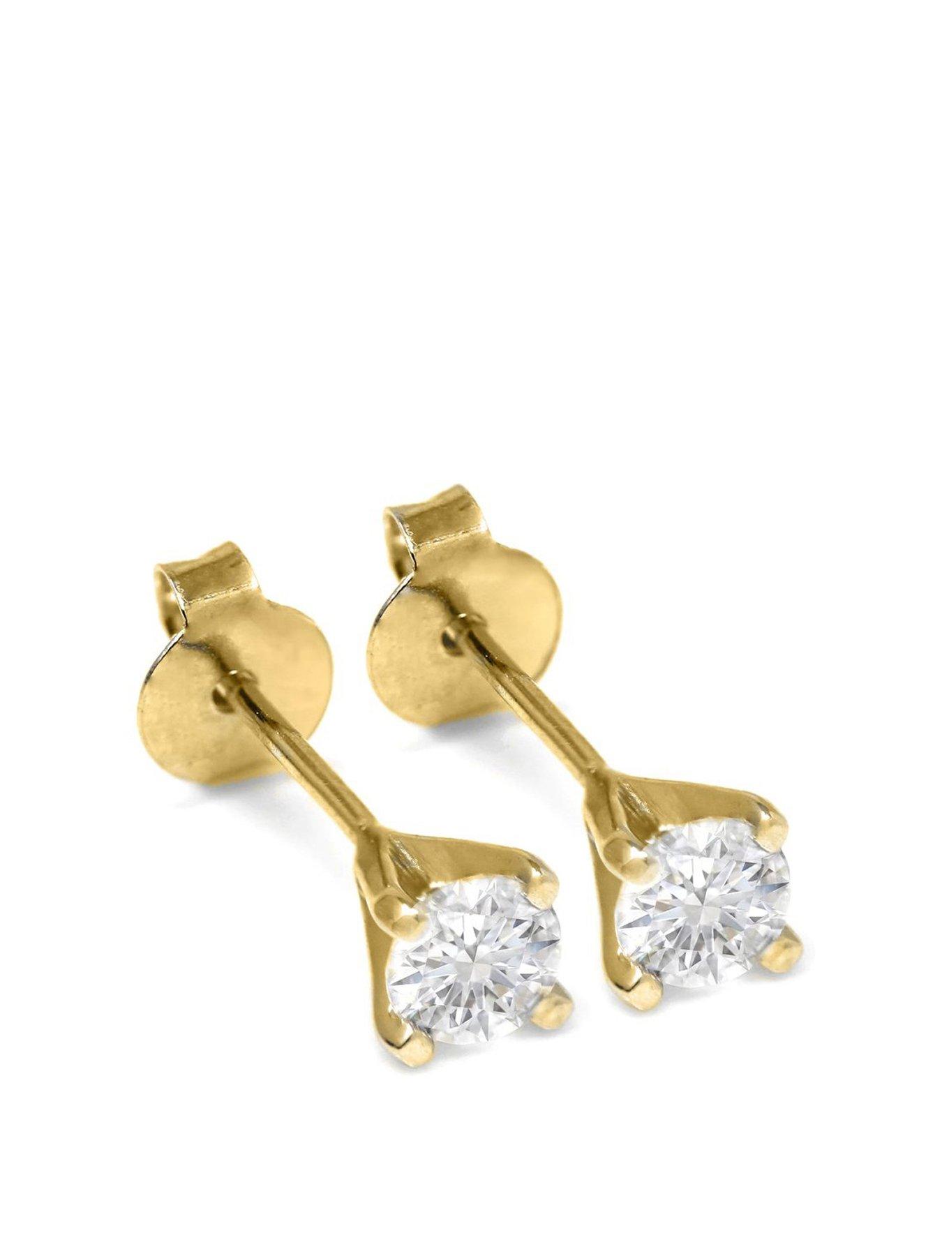 undefined Mini Classic Claw Set Earrings - Yellow Gold Plated