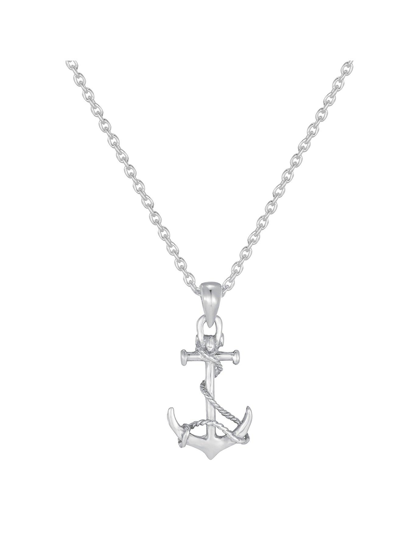 undefined Sterling Silver  Anchor Necklace