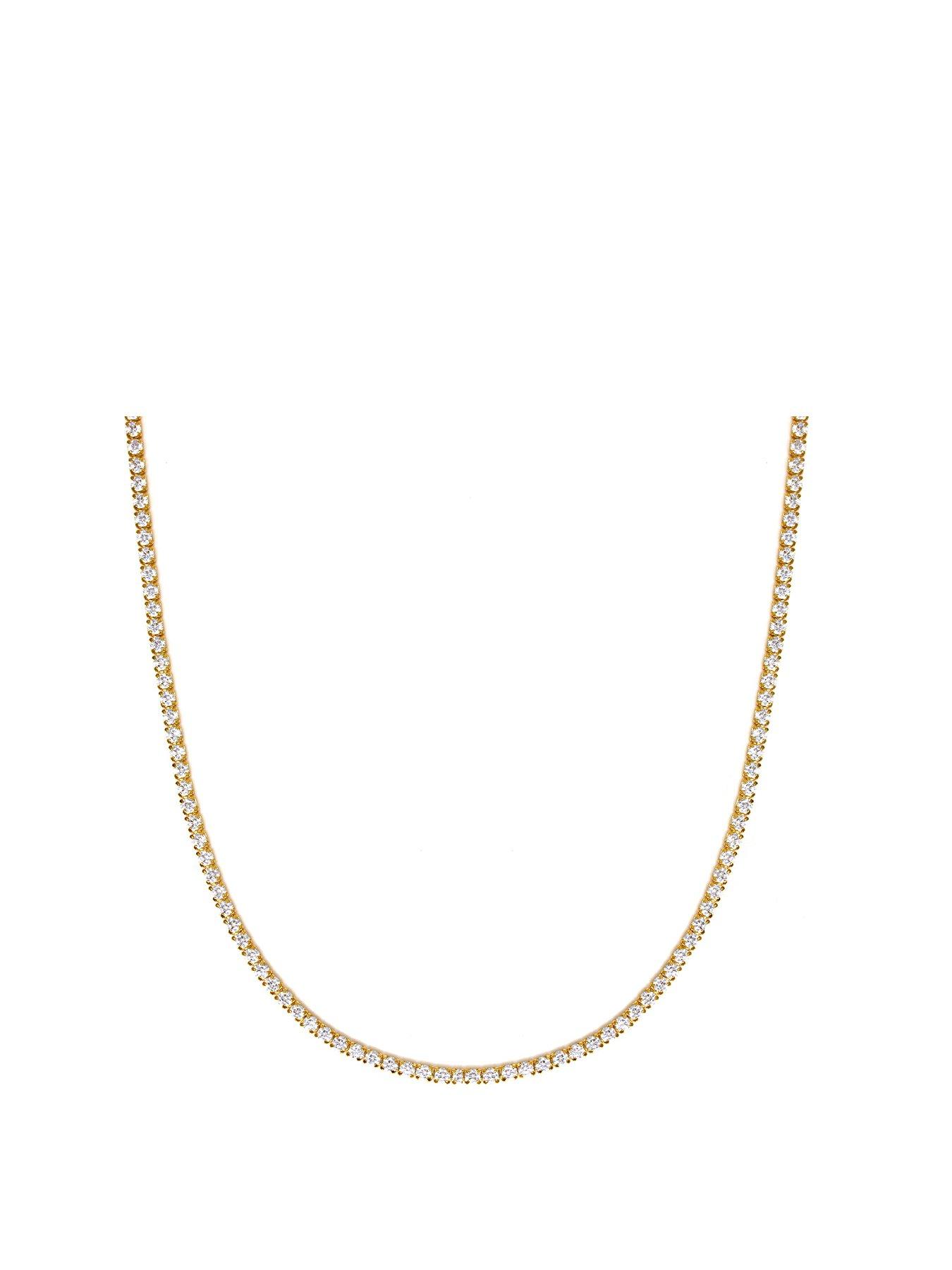 Say It With Tennis Necklace - Yellow Gold
