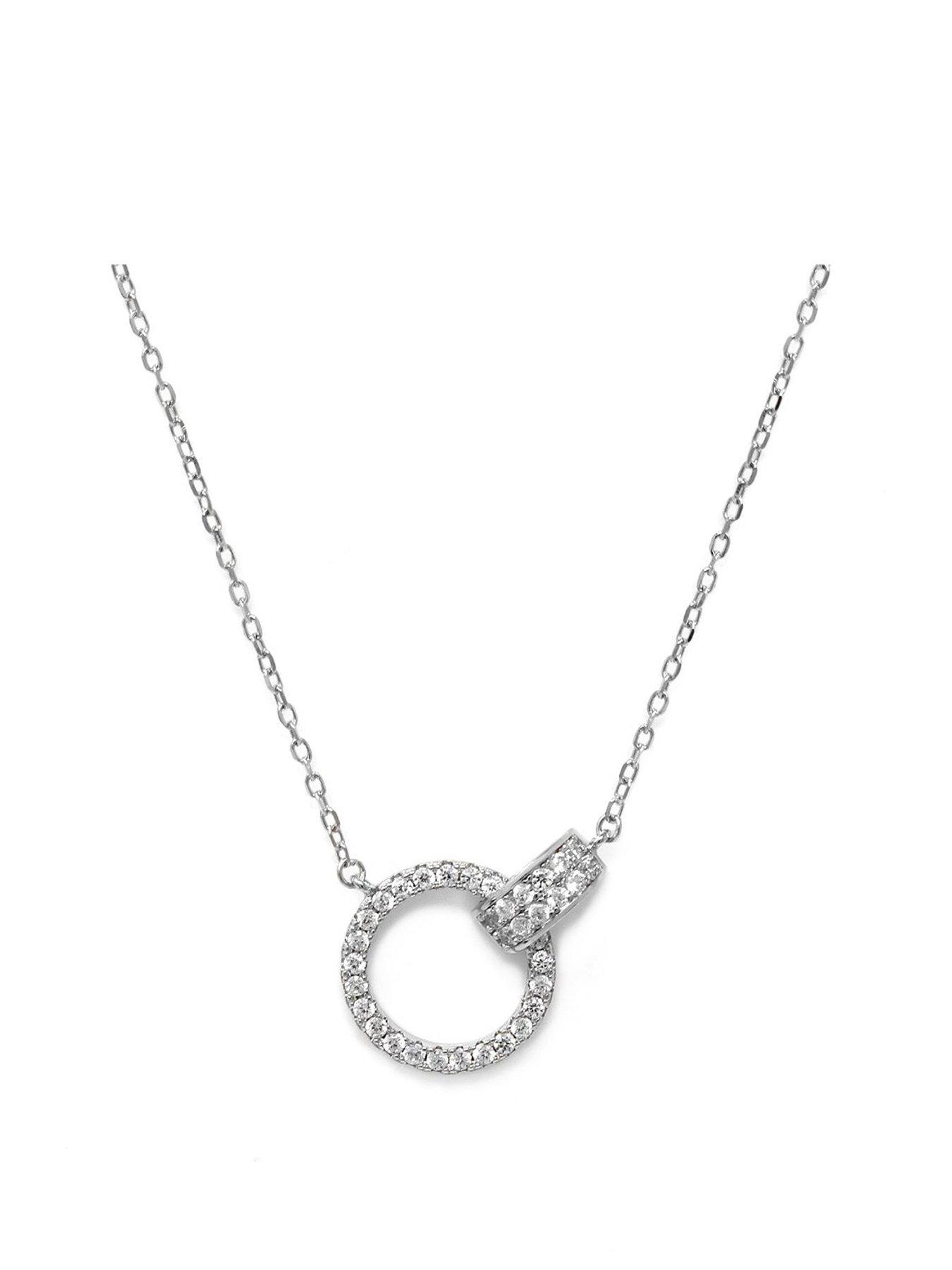 Say It With Double Circle Of Life Necklace - Silver