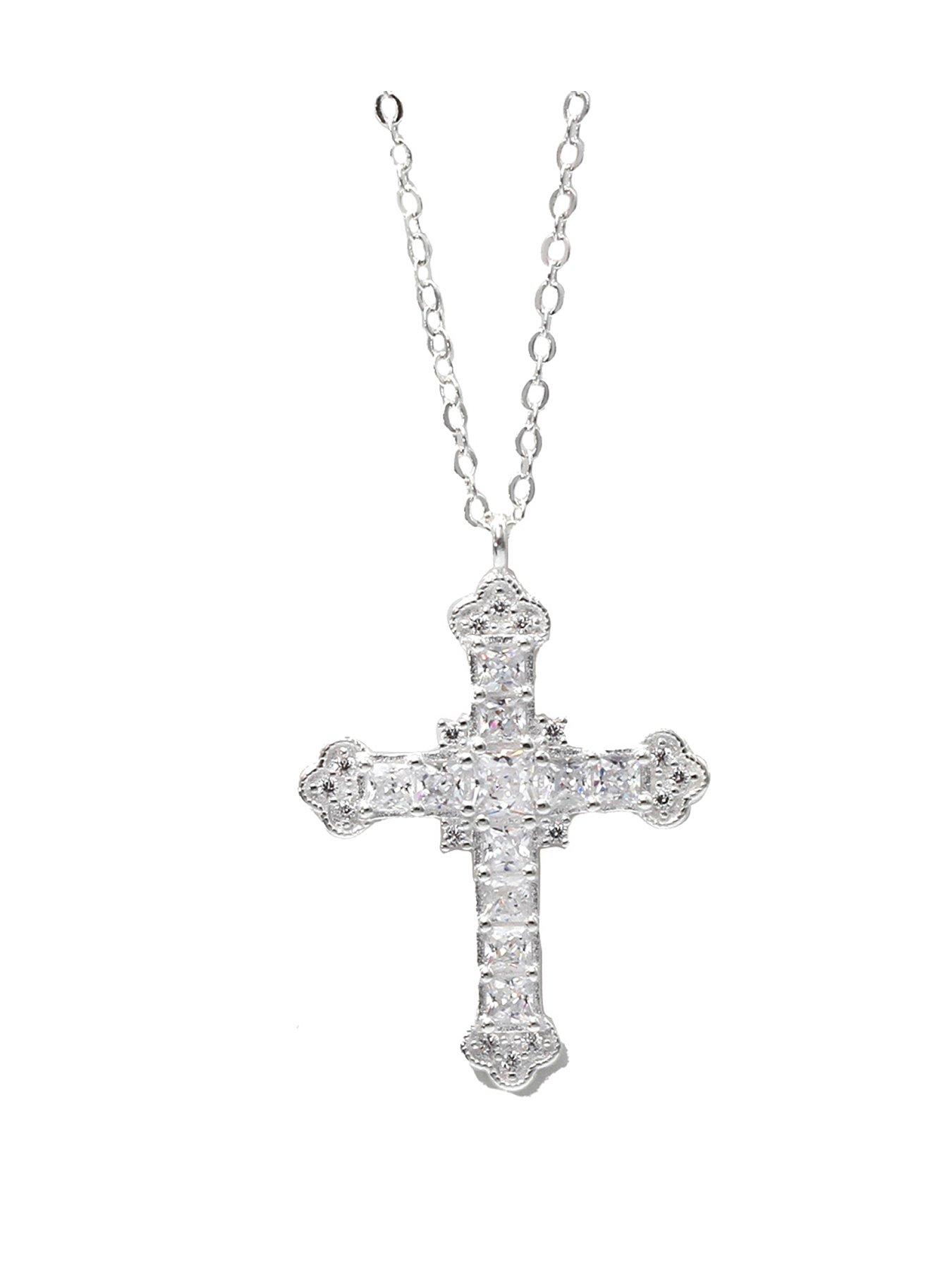 undefined Luxe Cross Necklace - Silver