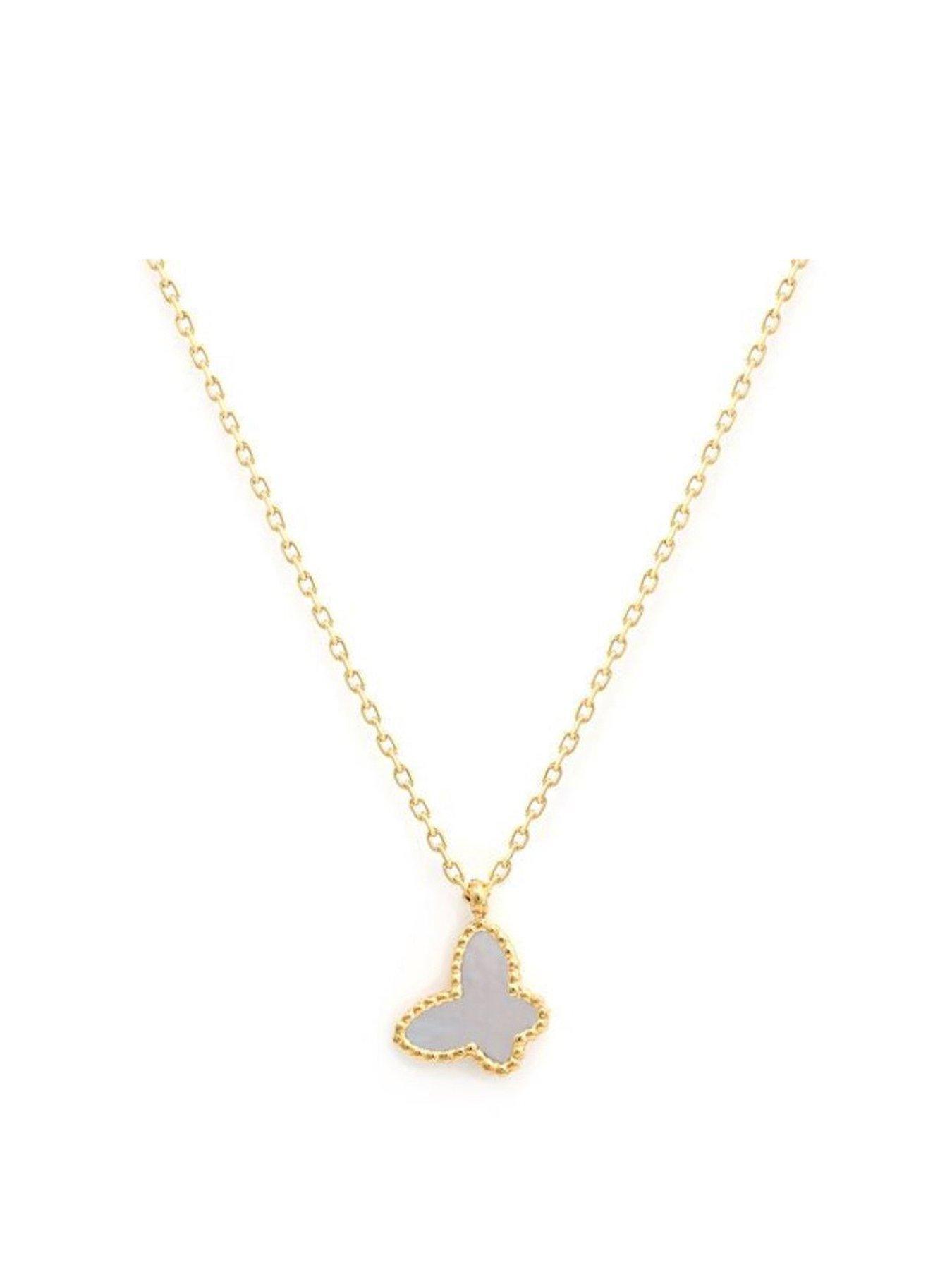 undefined Children's Reversible Butterfly Necklace - Black & White