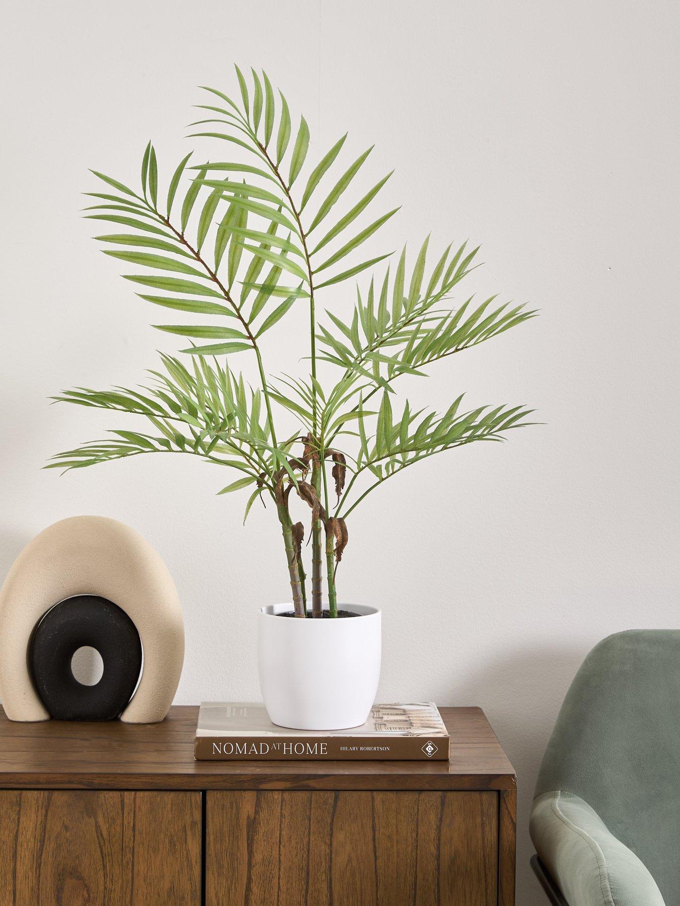 Very Home Faux Palm Plant in Plastic Pot