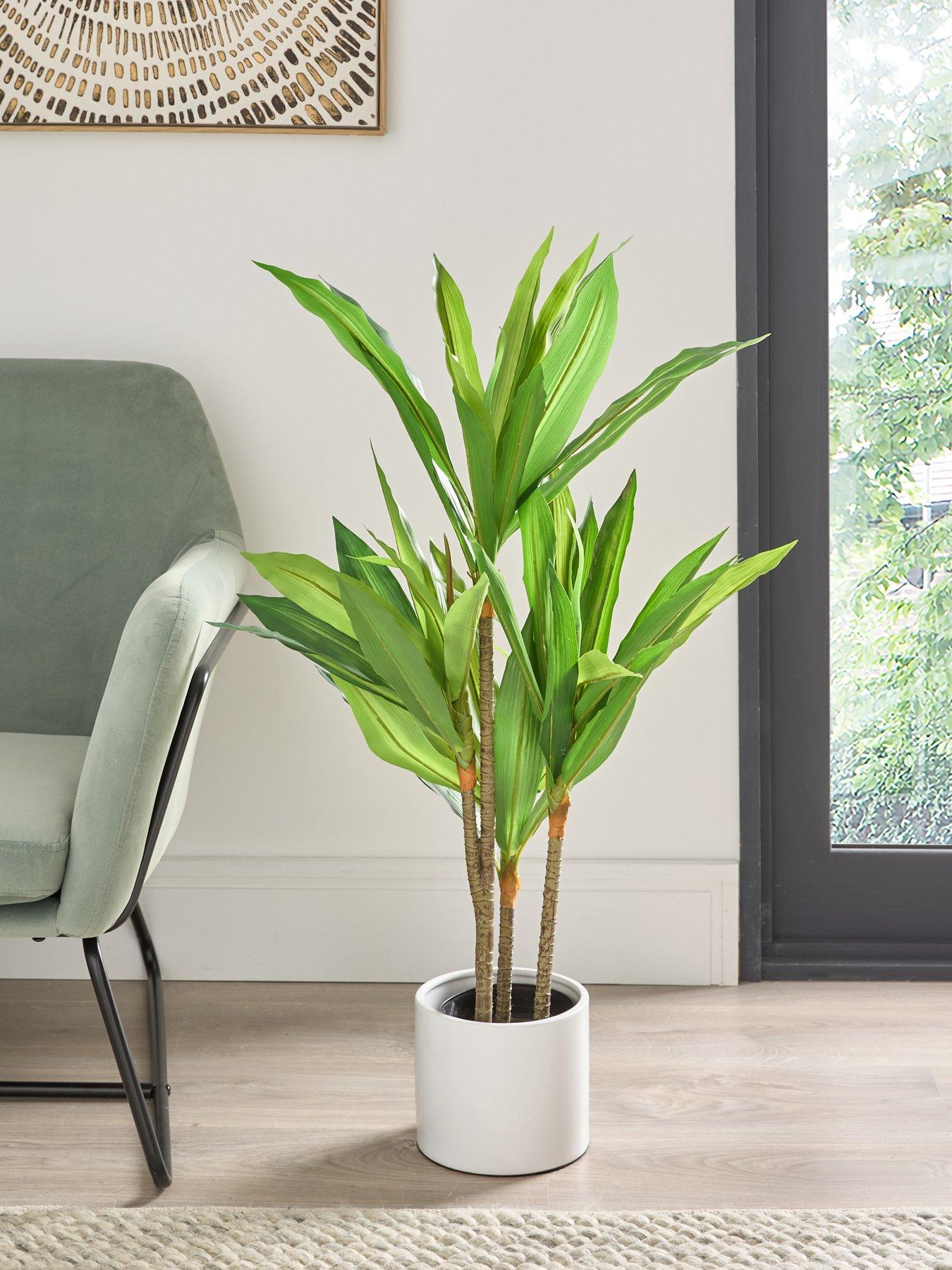 undefined Real Touch Faux Dracaena Tree in Plastic Pot