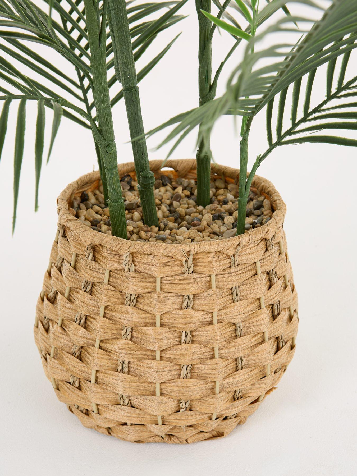 Image 4 of 6 of The Very Collection Faux Palm Plant in Woven Basket