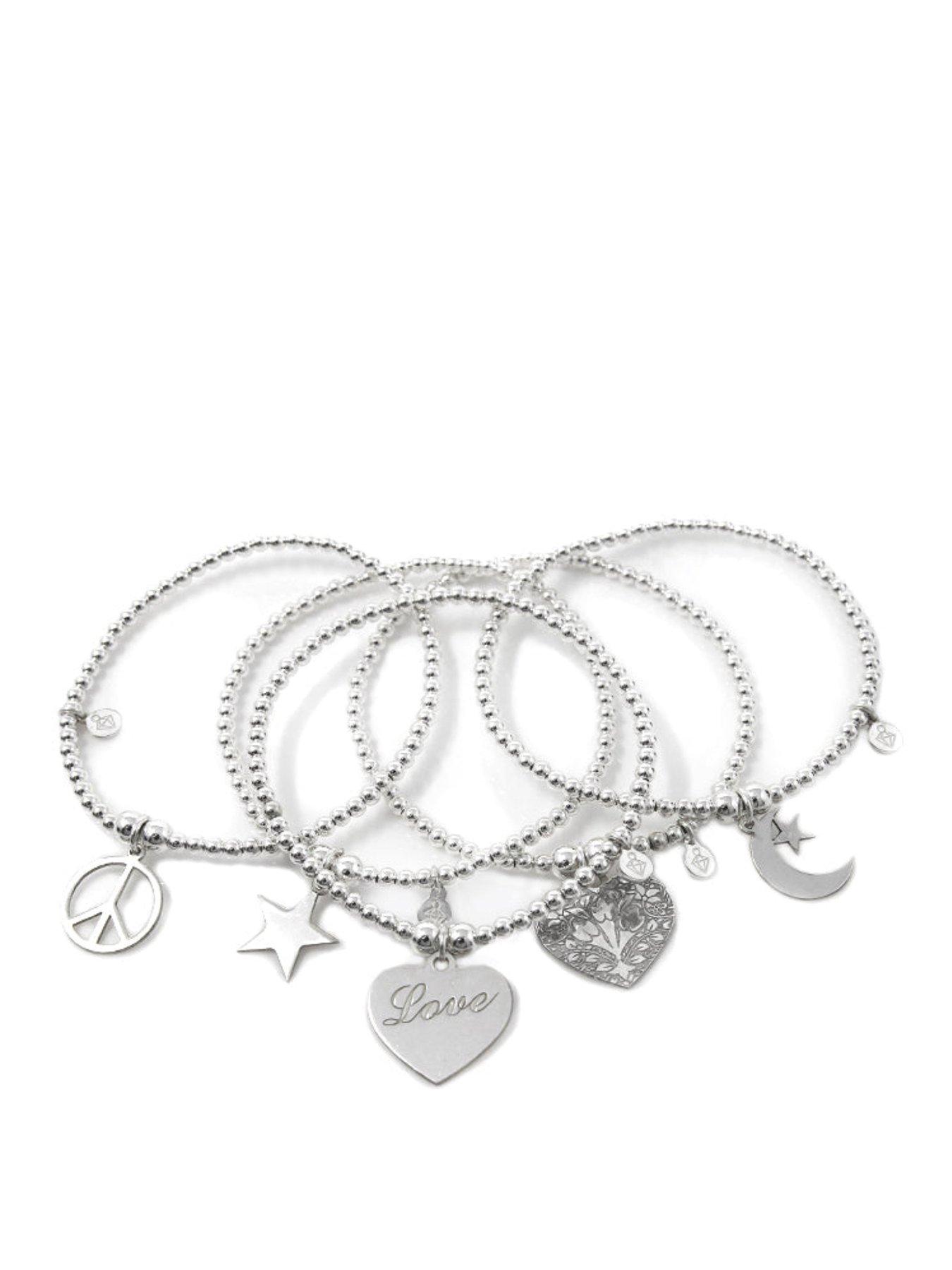 Image 1 of 4 of Say It With Dainty Stack - Sterling Silver