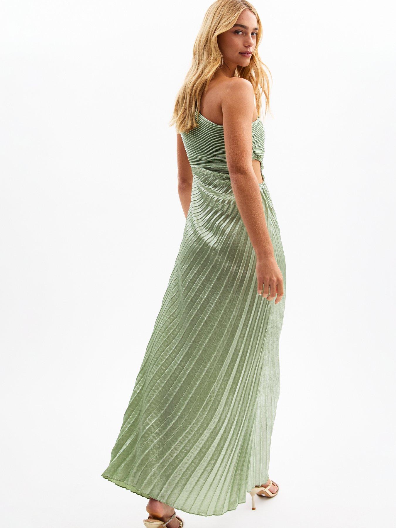 metallic ruched dress Gigi Glow Metallic Ruched Maxi Dress Gold