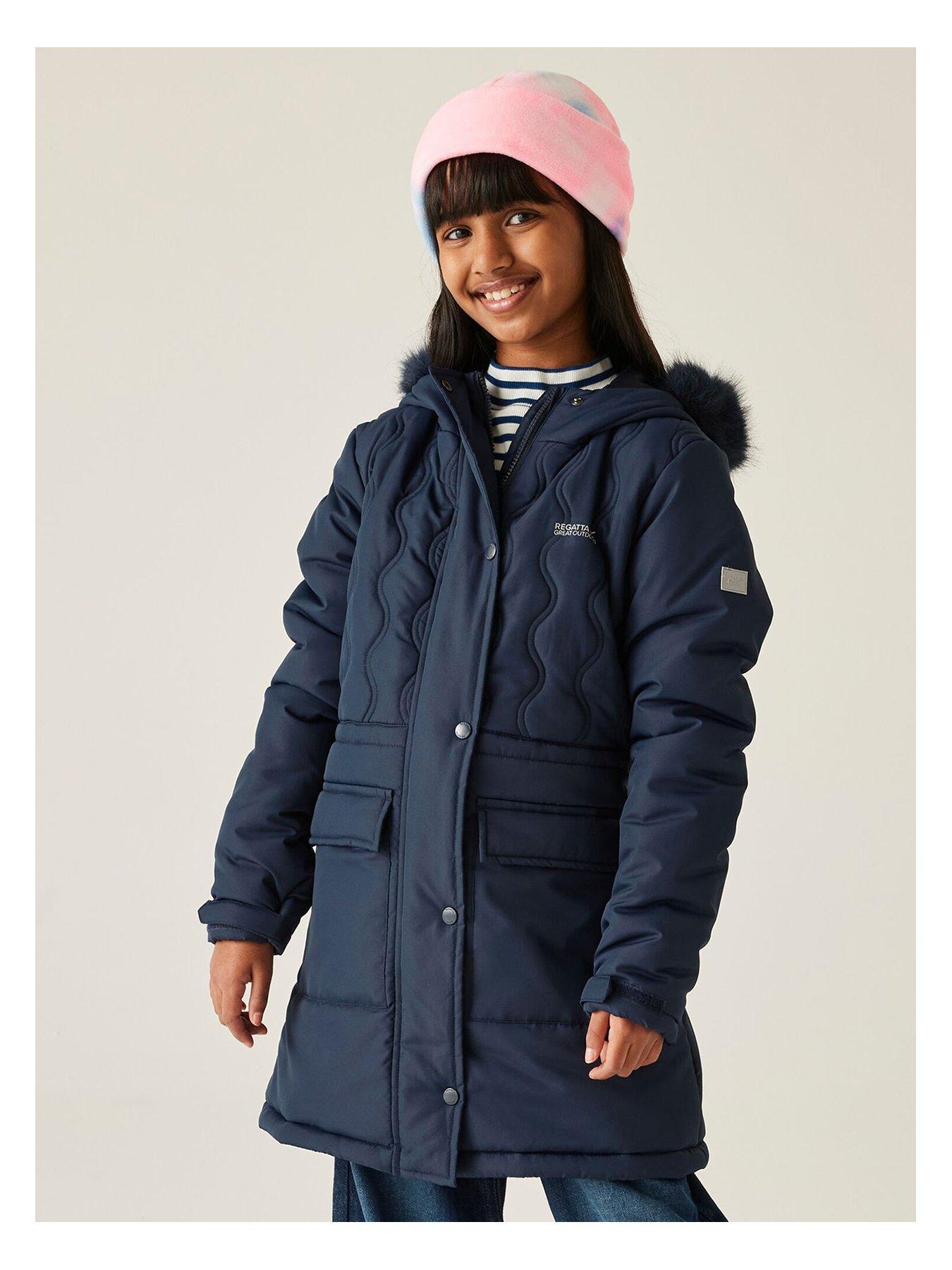 Regatta Kids Girls Fabrizia Ii Padded Jacket, Navy, Size 3-4 Years