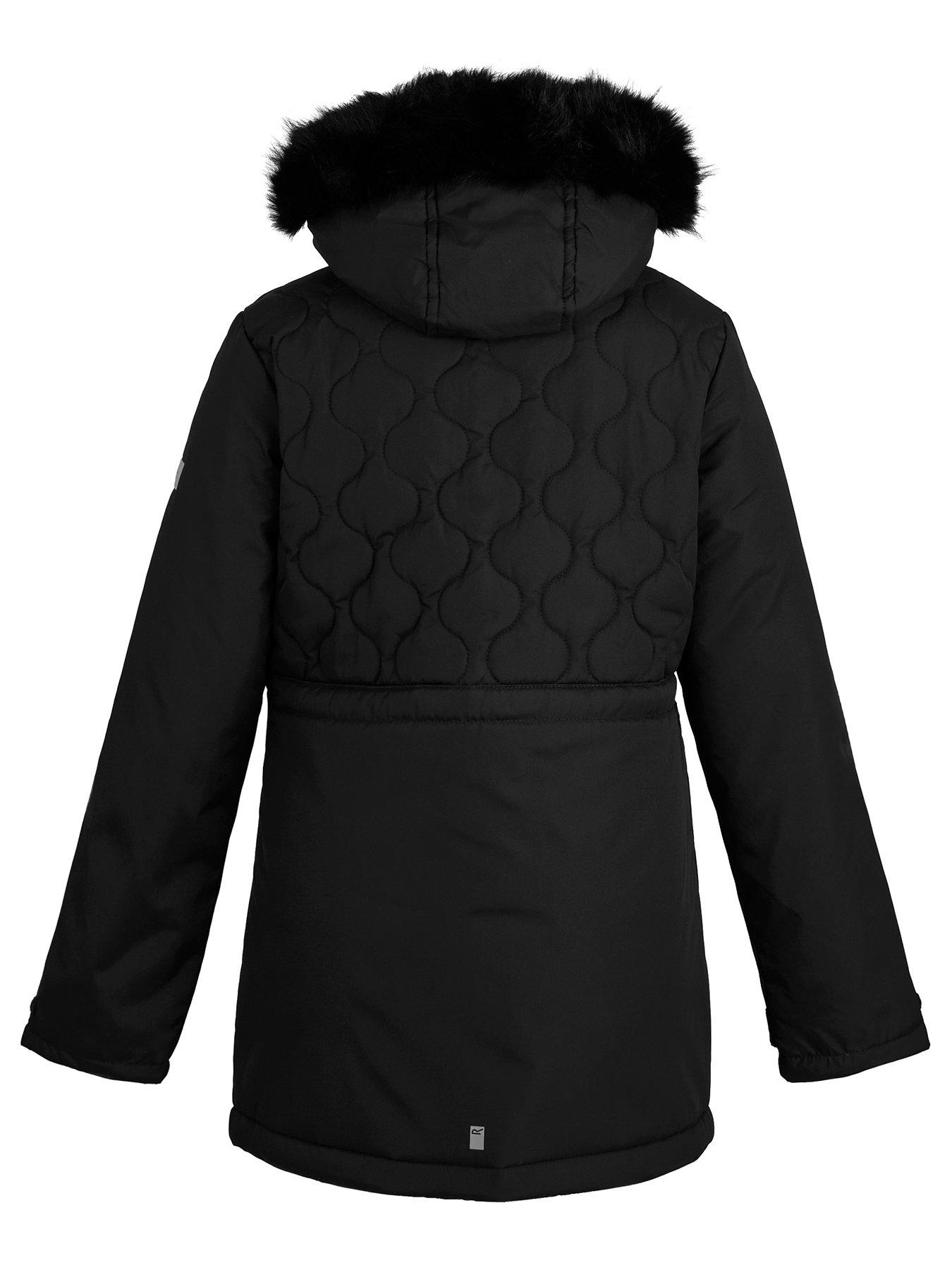 A2Z 4 Kids® Bambini Con Cappuccio Giacca Ragazze Faux Pelliccia - Parka Jacket Blue Fur 13