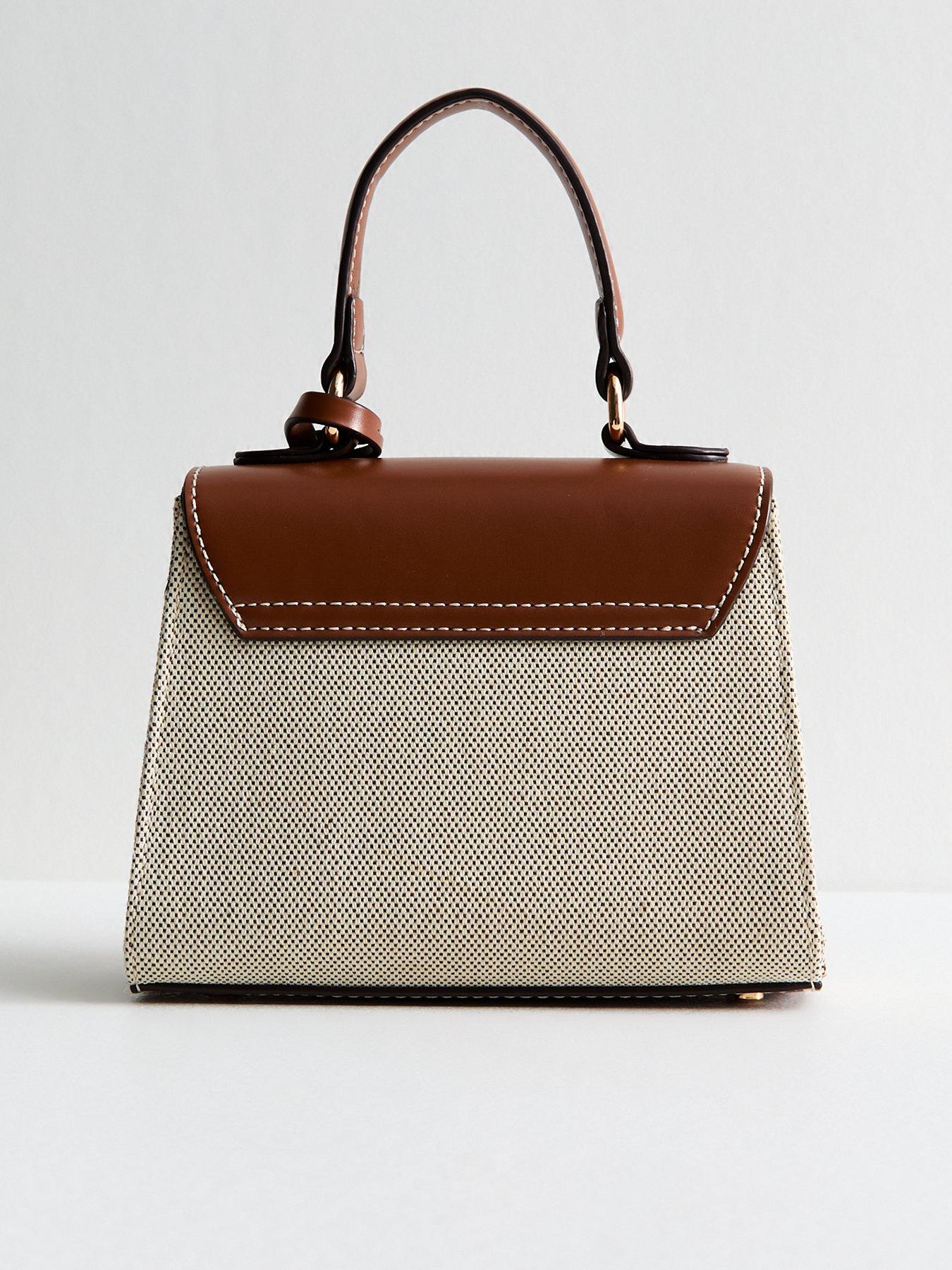 ★EMIS★ CANVAS LEATHER MINI BAGBROWN m1037_1334771 CANVAS LEATHER MINI BAG-BROWN - EMIS