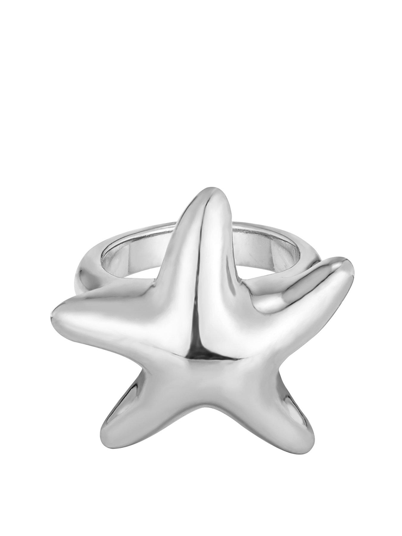 undefined Sterling Silver Chunky Starfish Ring