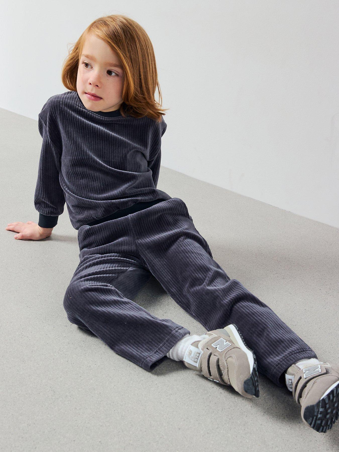 The Very Collection: Boys Cord Jumper And Joggers Set - Grey