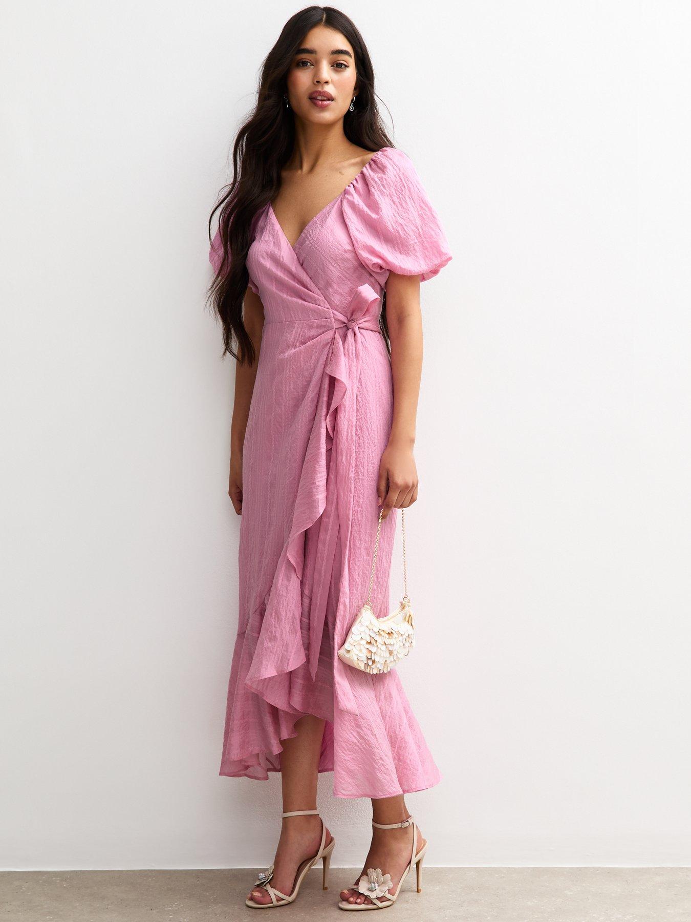 Frill Wrap River Island Wrap Midi Skirt Floral Frill Tiered Midi