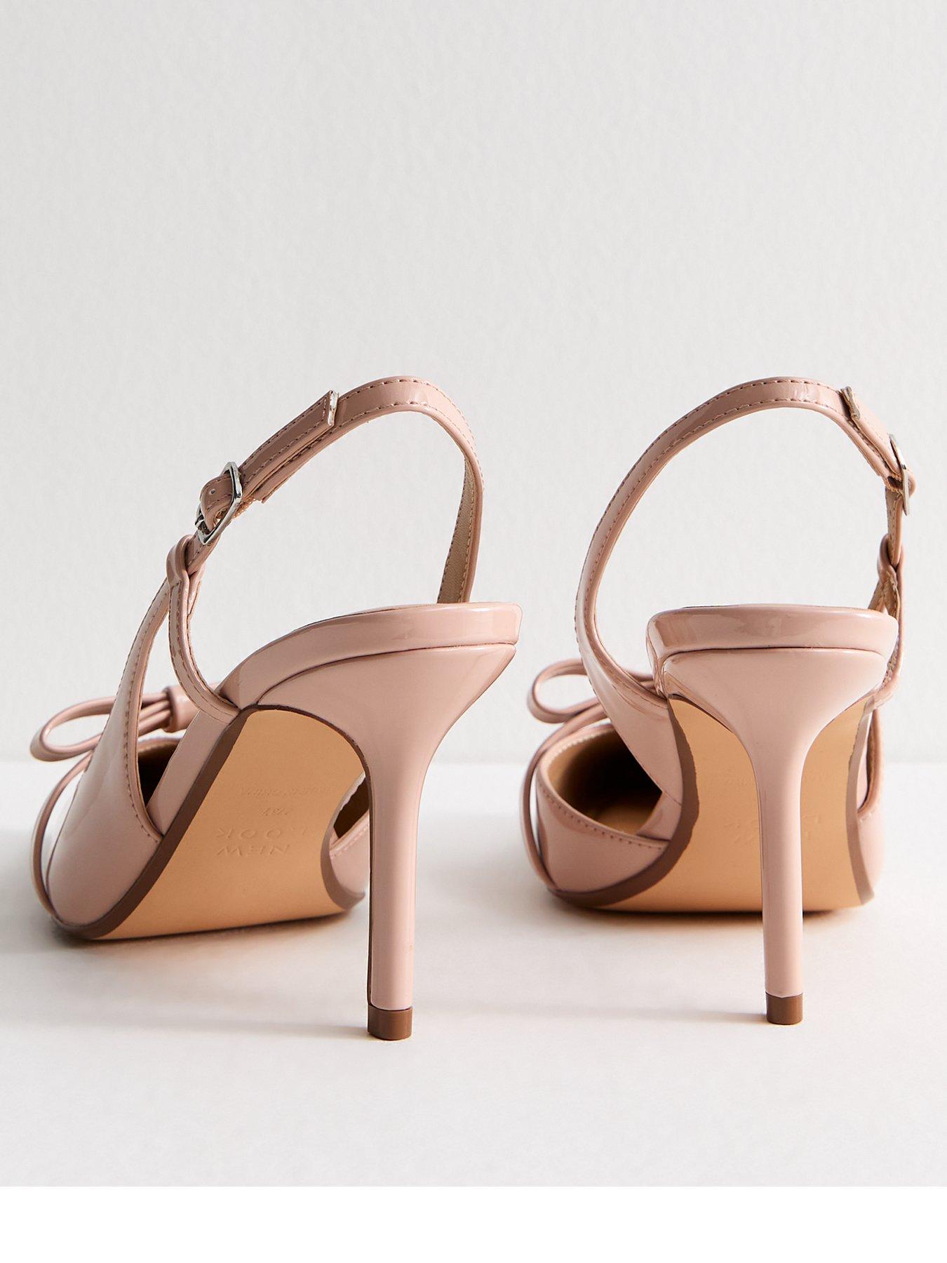 Image 3 of 6 of New Look Slingback Bow Court Heel - Pink