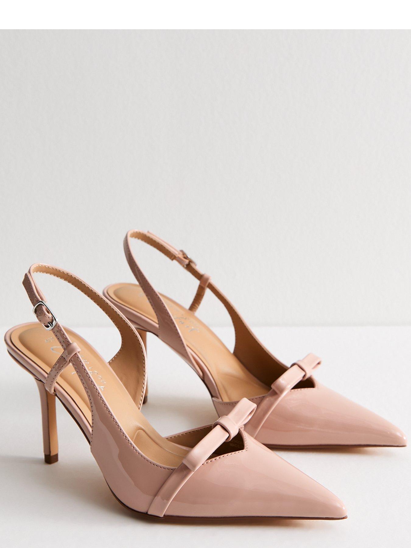 Image 5 of 6 of New Look Slingback Bow Court Heel - Pink