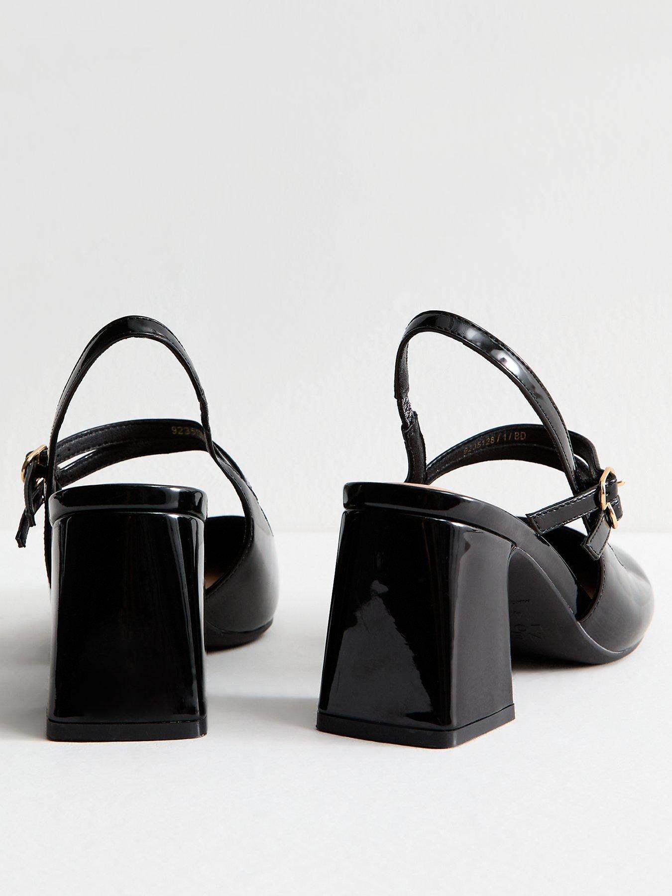Image 3 of 6 of New Look Black Block Heel Mary Jane Shoes