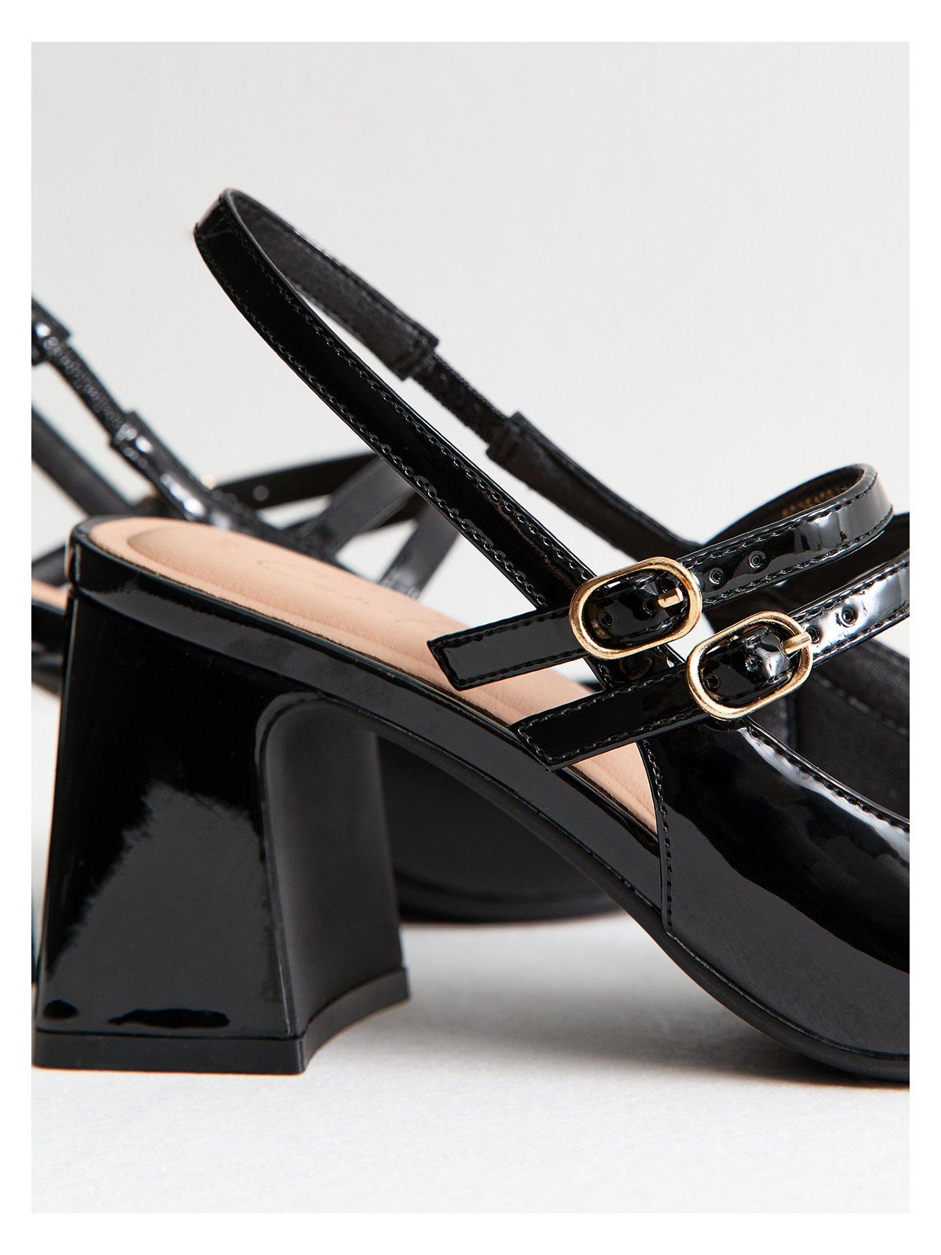 Image 4 of 6 of New Look Black Block Heel Mary Jane Shoes