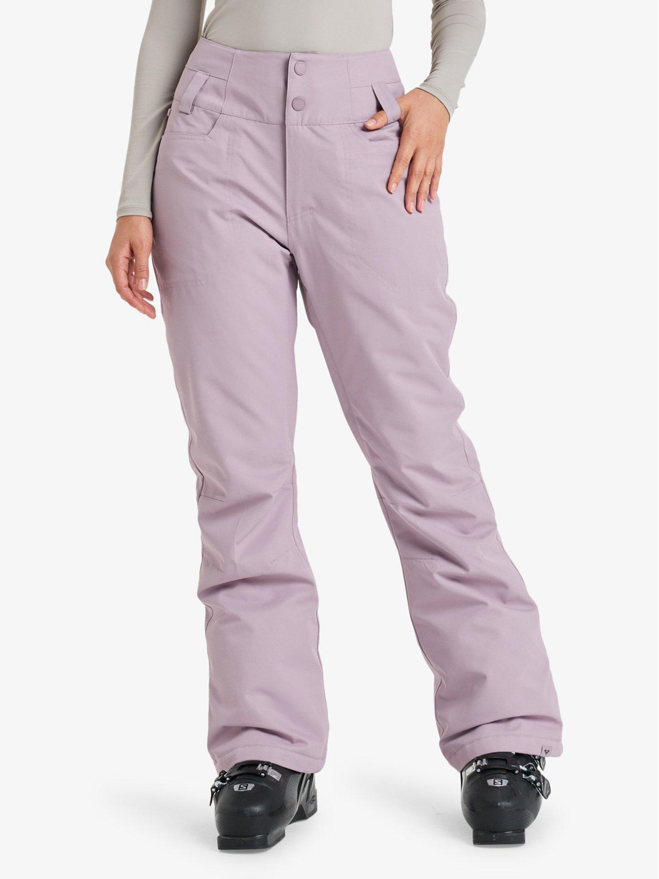 Roxy Womens Skiing Diversion Technical Pants, Purple, Size Xs, Women