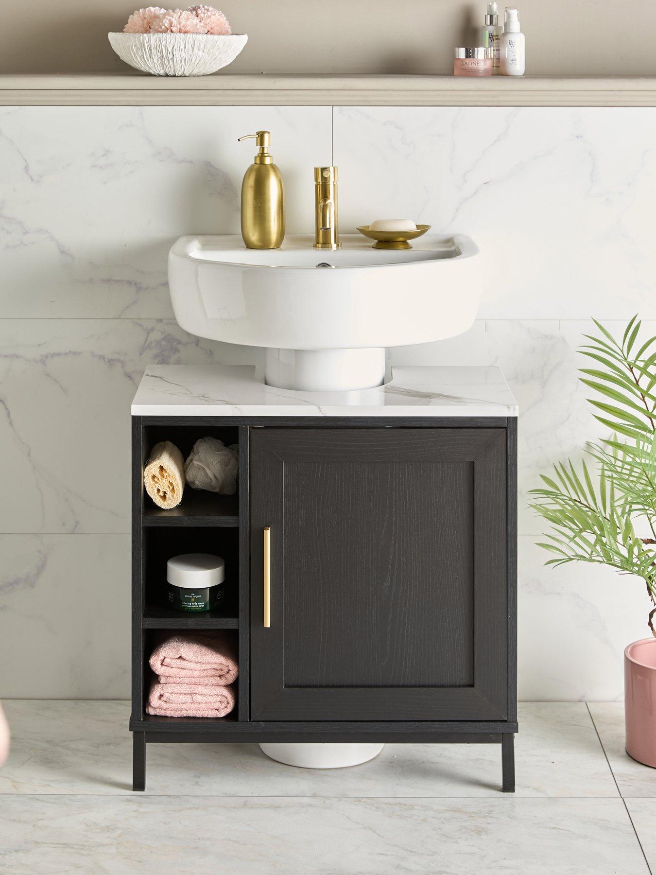 Image 1 of 7 of The Very Collection Ashford Under Sink Cabinet With Faux Marble Top - FSC&reg; Certified